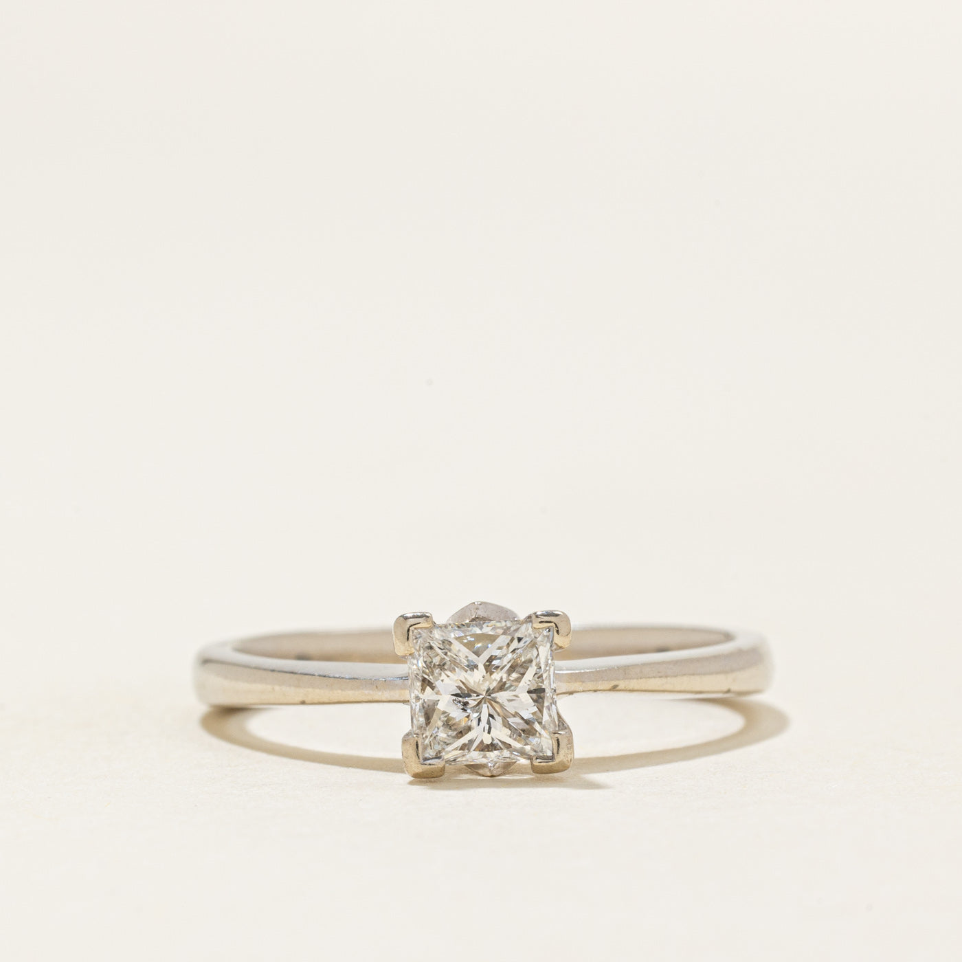 Princess Cut Solitaire Diamond Ring | 0.72ct SI1/SI2 G/H, 0.05ct | SZ 8.5 |