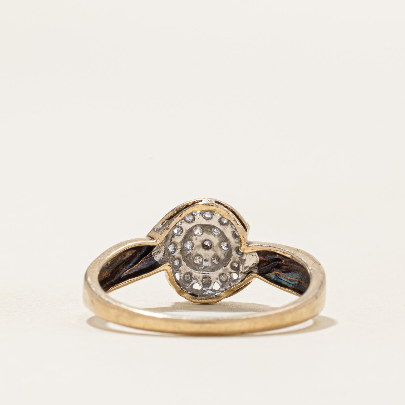 Diamond Cluster Bypass Ring | 0.25ctw | SZ 7.25 |