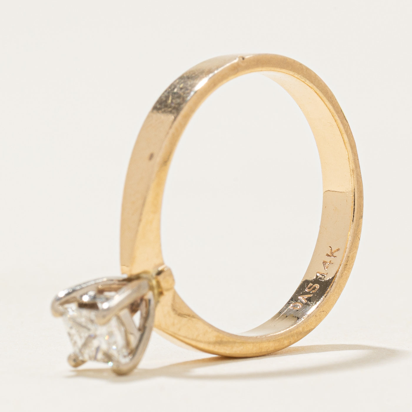 Princess Cut Solitaire Diamond Ring | 0.35ct SI1/SI2 I/J | SZ 5 |