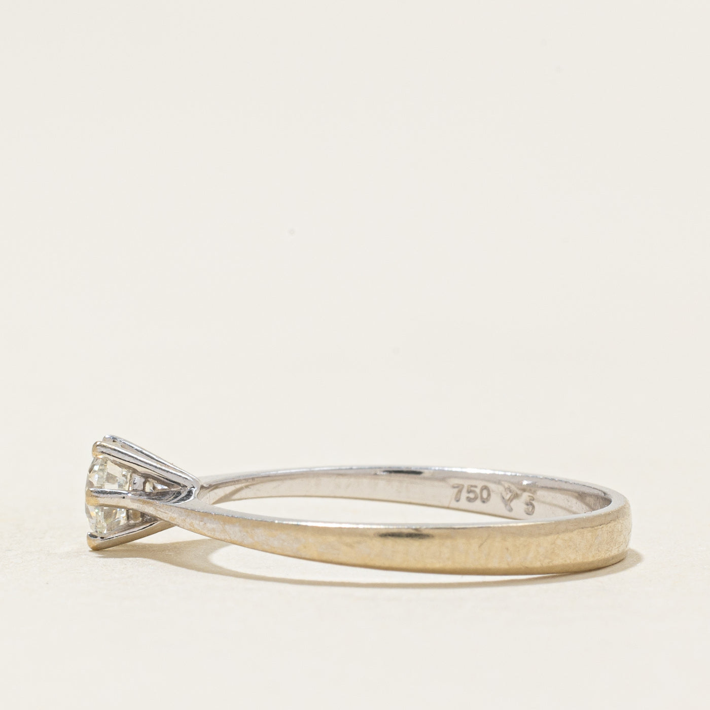 Solitaire Diamond Reverse Tapered Ring | 0.27ct | SZ 6.0 |