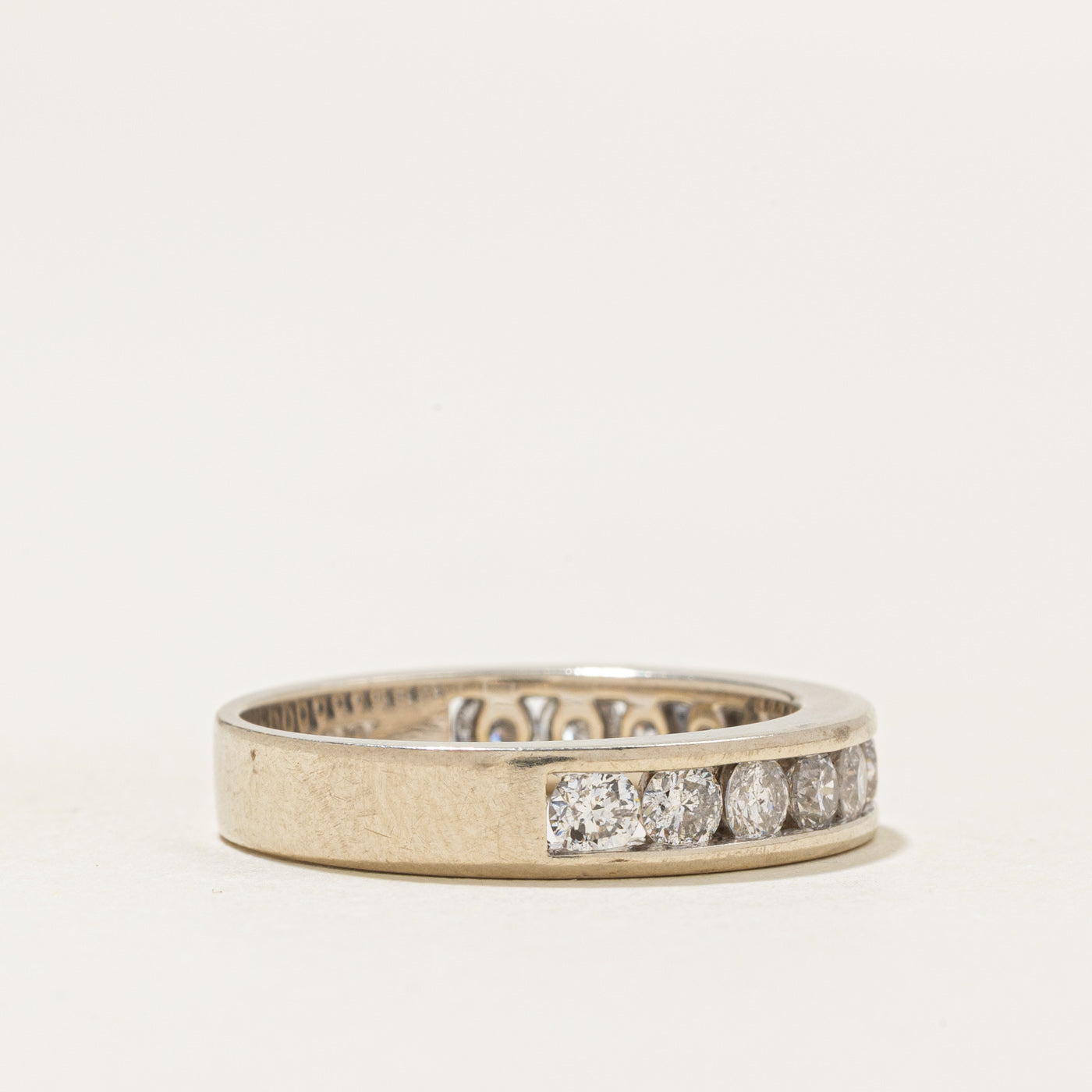 Channel Set Semi Eternity Diamond Band | 1.08ctw | SZ 6.75 |