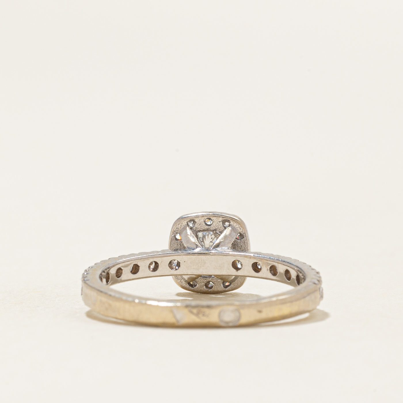 Bague de fiançailles avec halo de diamants | 0,25 ct | Taille 5,25 |