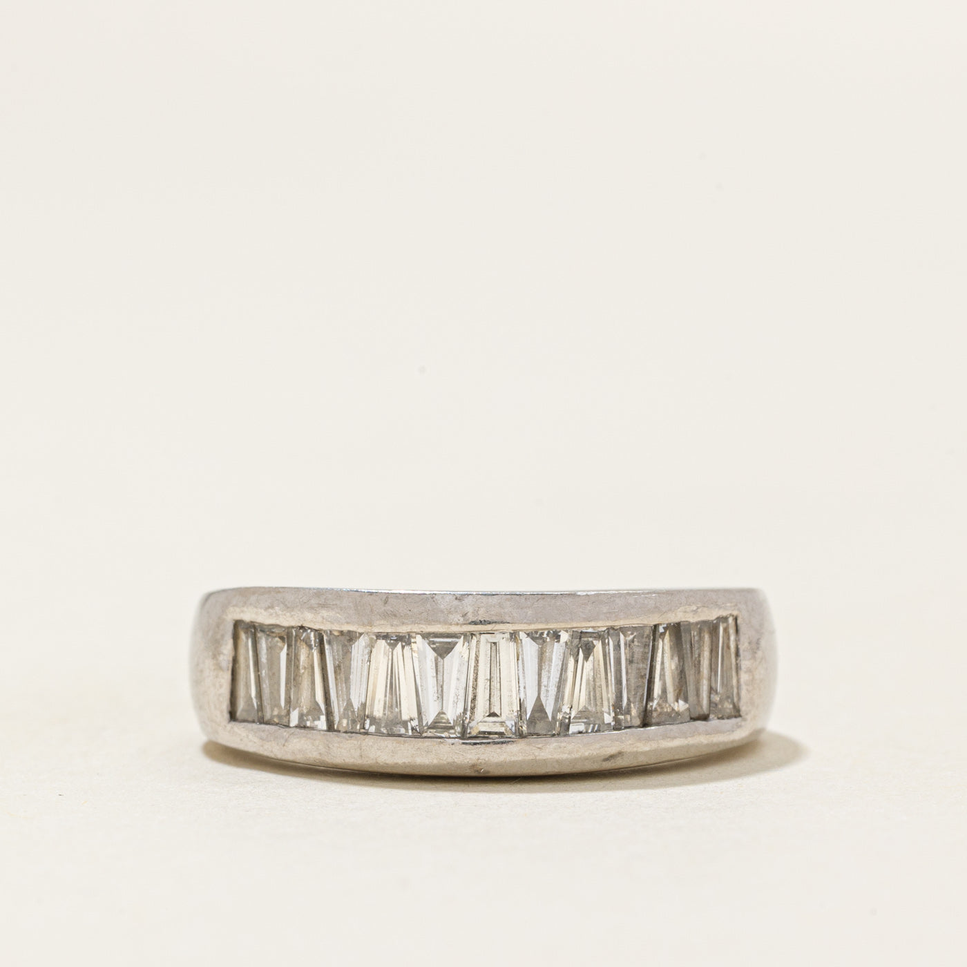 Baguette Cut Semi Eternity Diamond Band | 0.32ctw | SZ 5.25 |