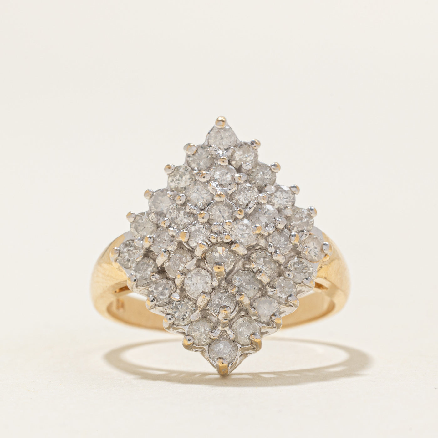 Diamond Cluster Cocktail Ring | 1.6ctw | SZ 8.25 |