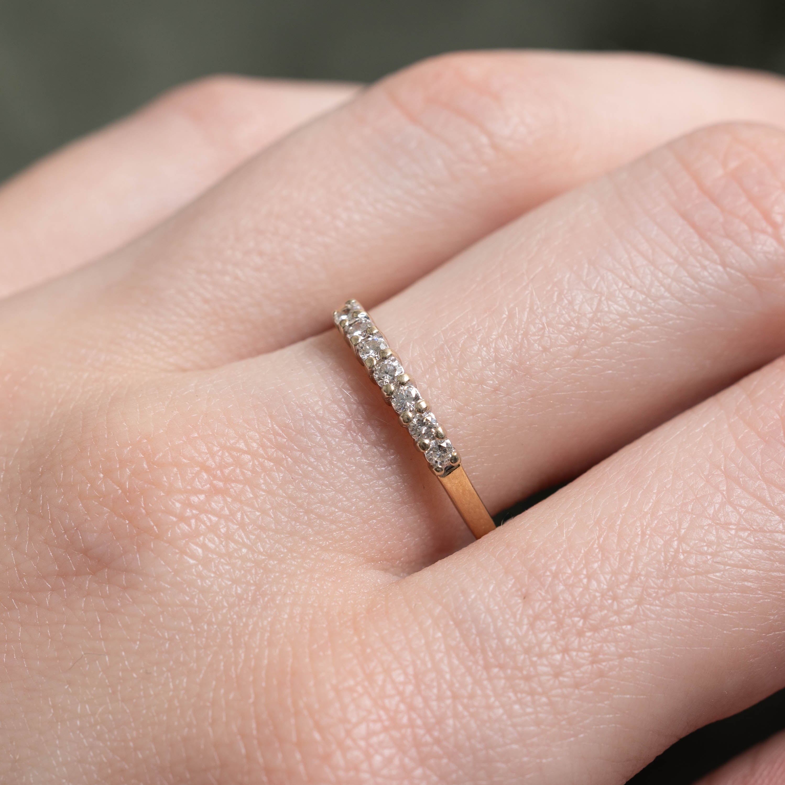 14k Semi Eternity Diamond Band | 0.13ctw | SZ 7.75