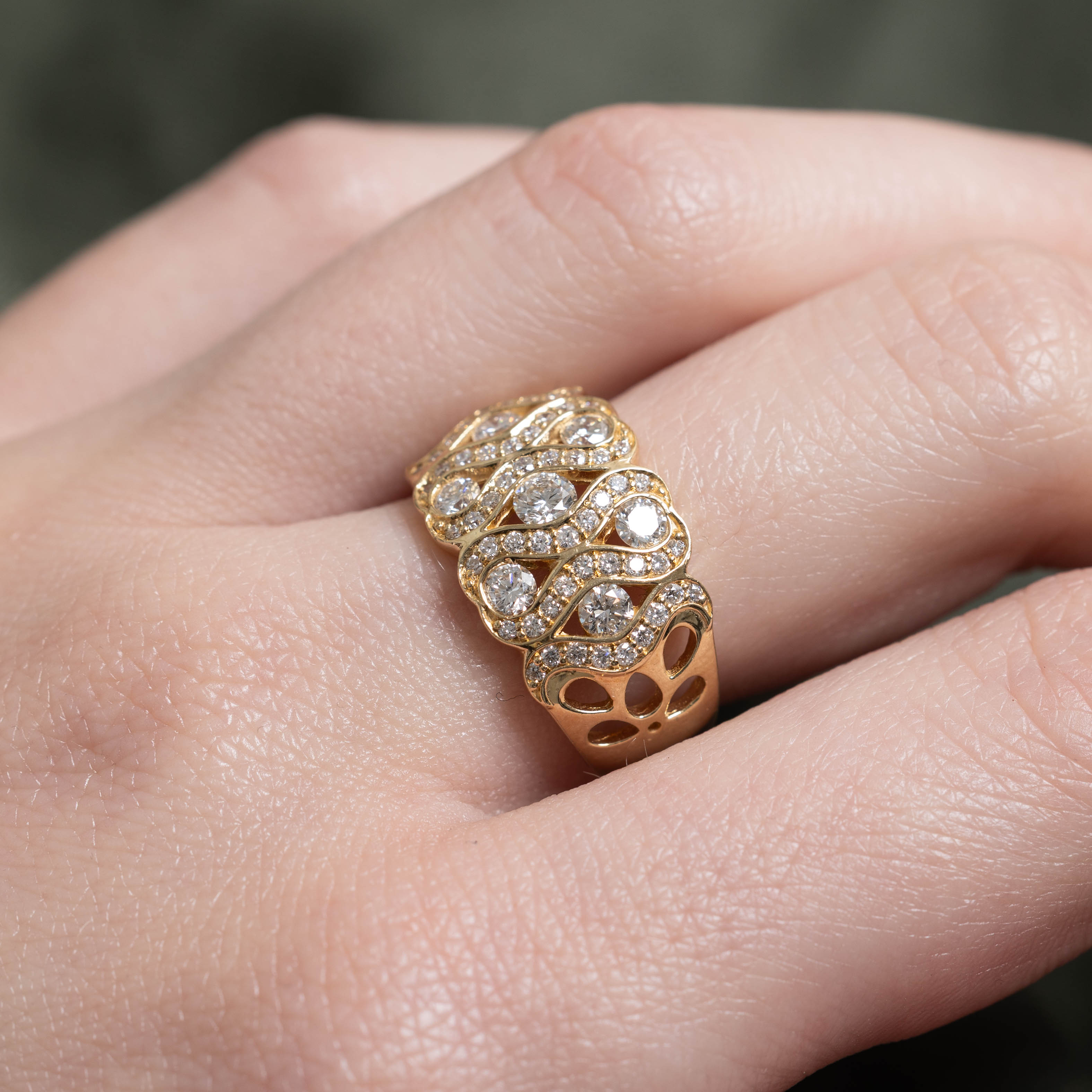 14k Diamond Infinity Openwork Ring | 0.48ctw | SZ 6.75