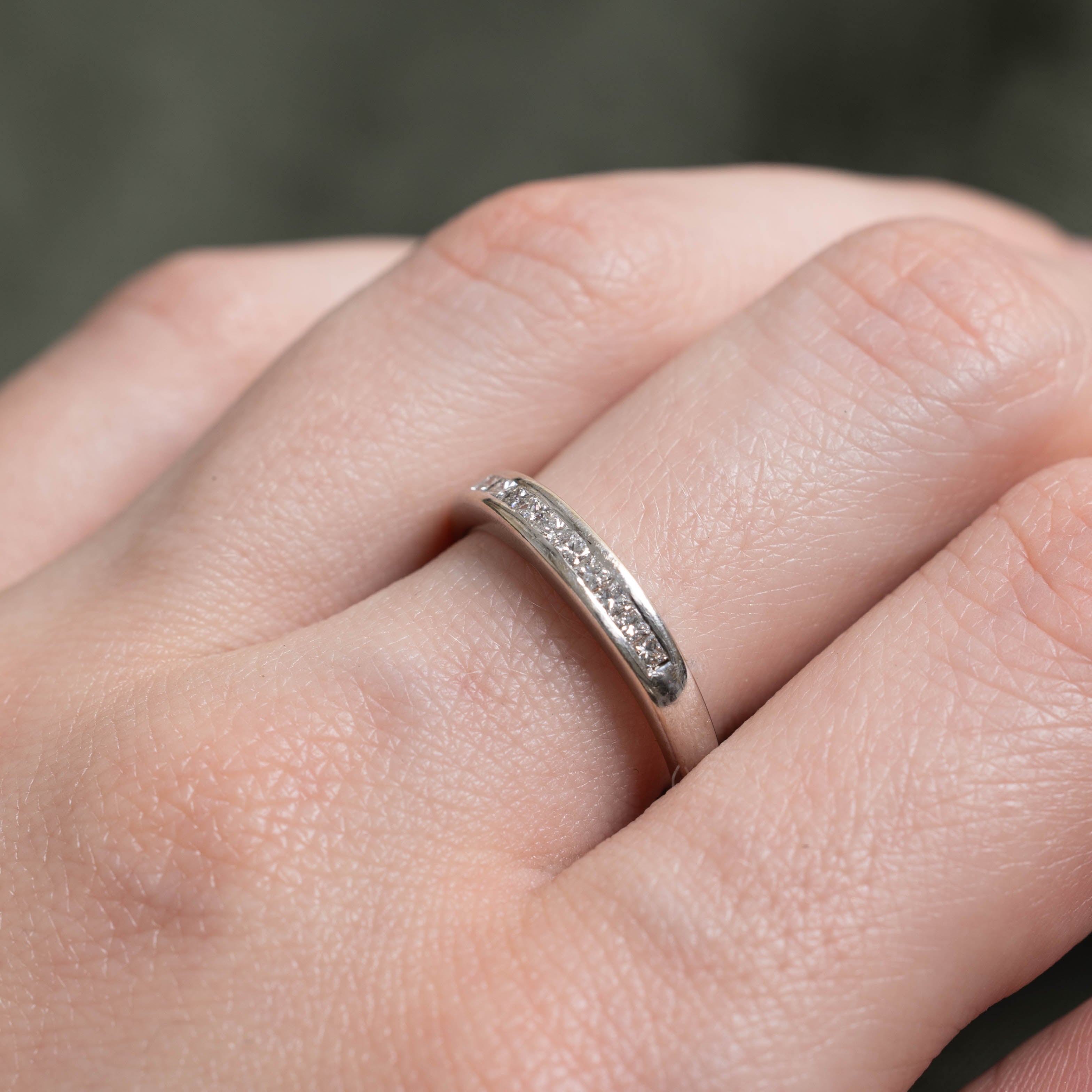 14k Semi Eternity Princess Cut Diamond Ring | 0.25ctw | SZ 7