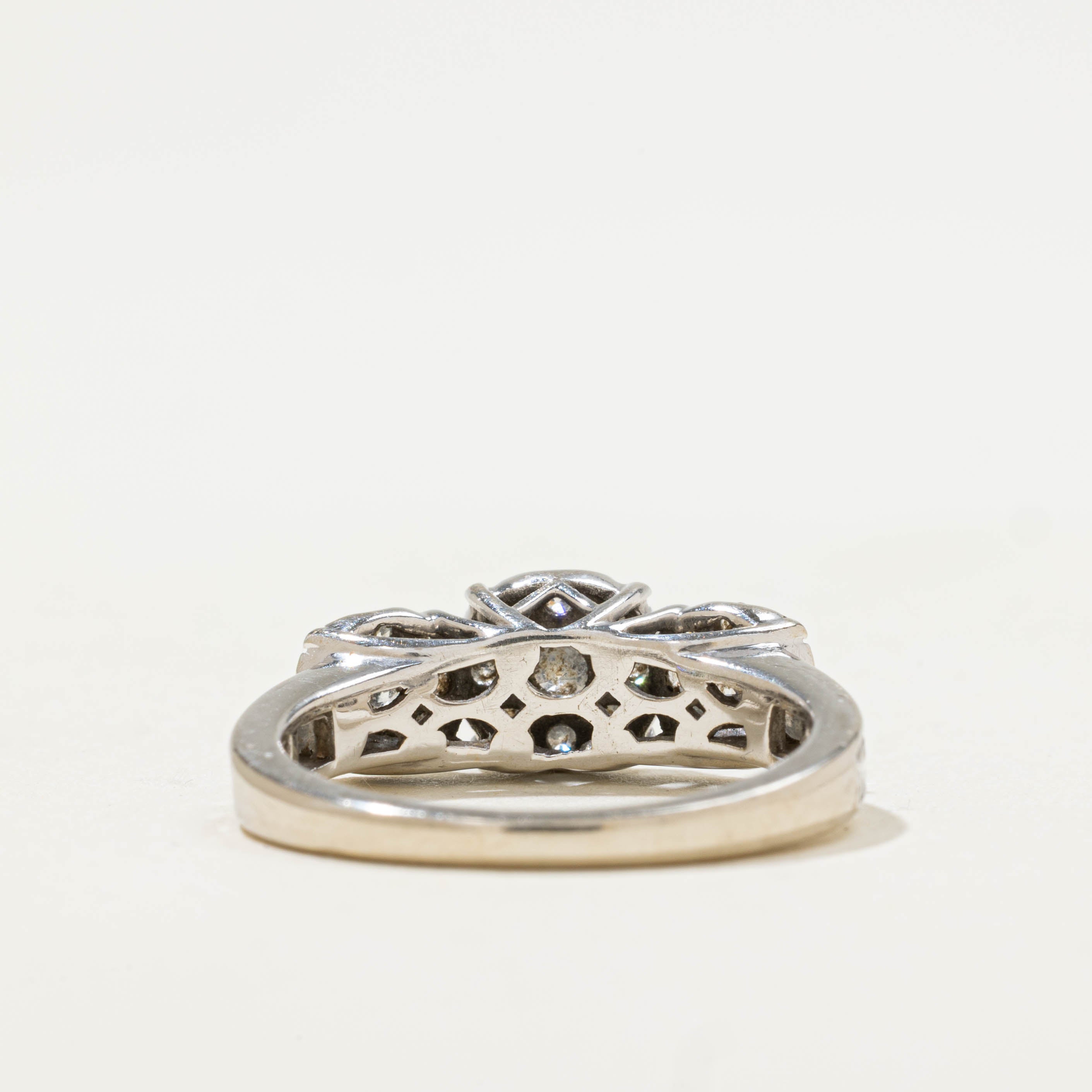 10k Diamond Triple Daisy Cluster Ring | 1.00ctw | SZ 5.75