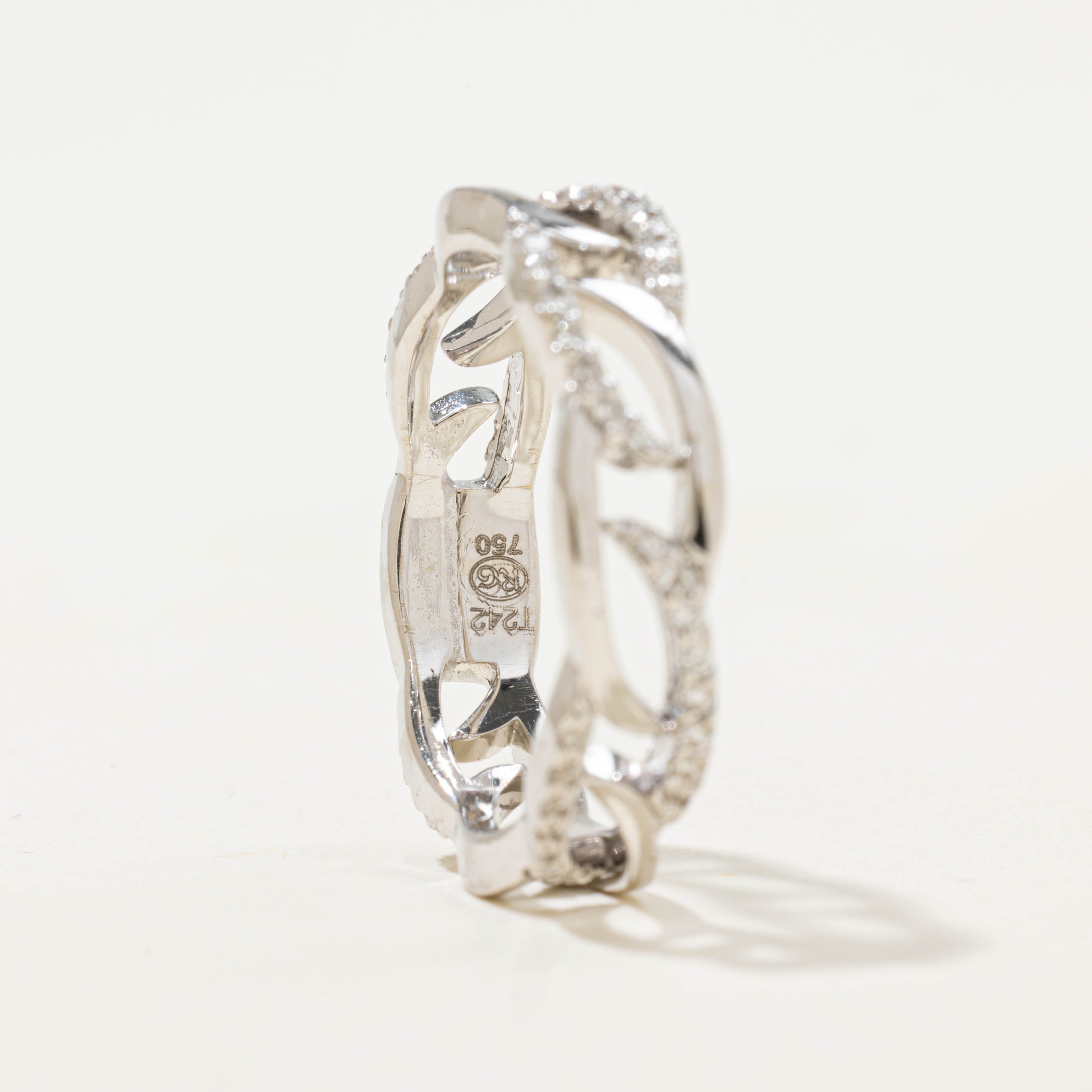 18k Diamond Openwork Chain Ring | 0.26ctw | 5.00mm | SZ 6.75