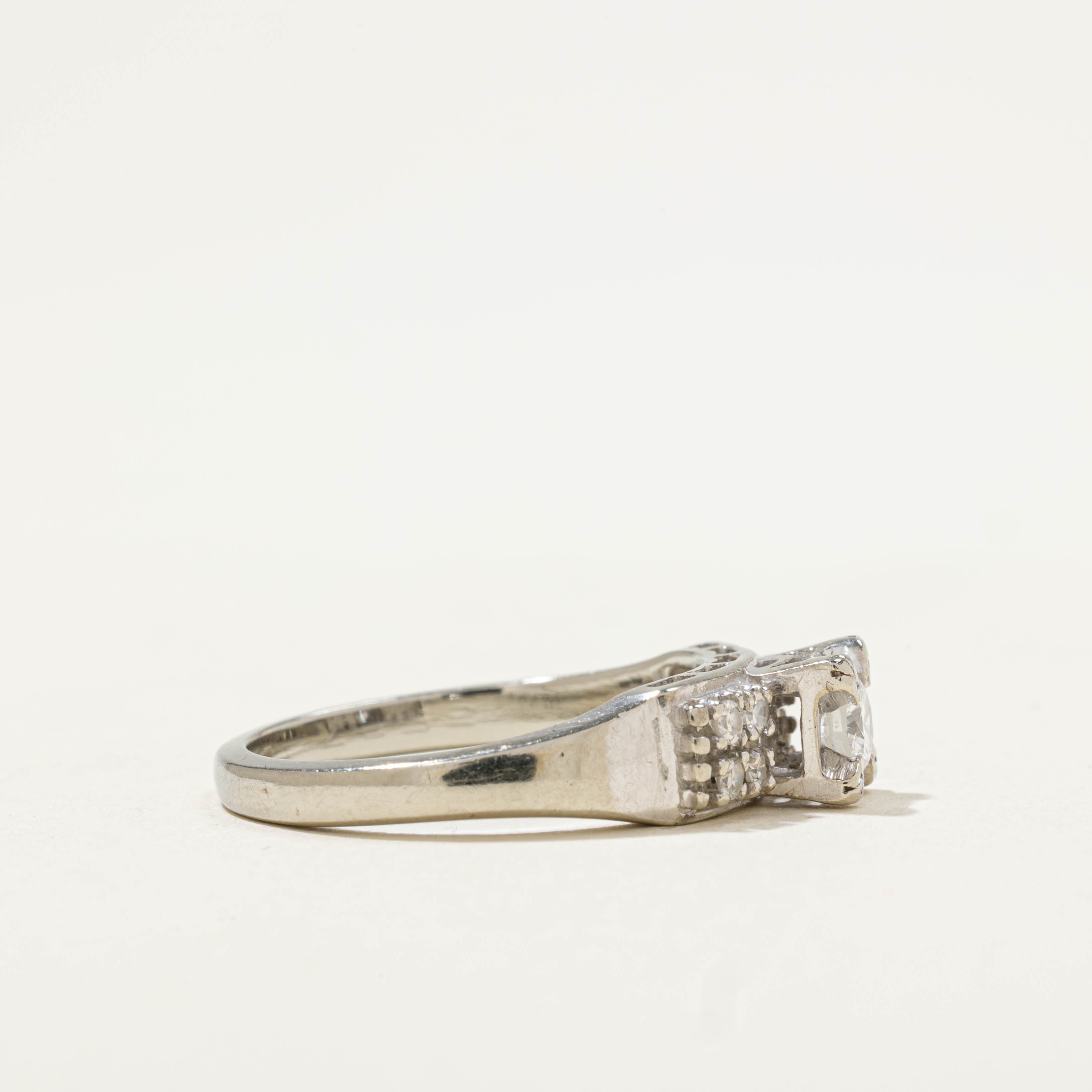 14k Illusion Set Diamond Grid Ring | 0.39ctw | SZ 7.25
