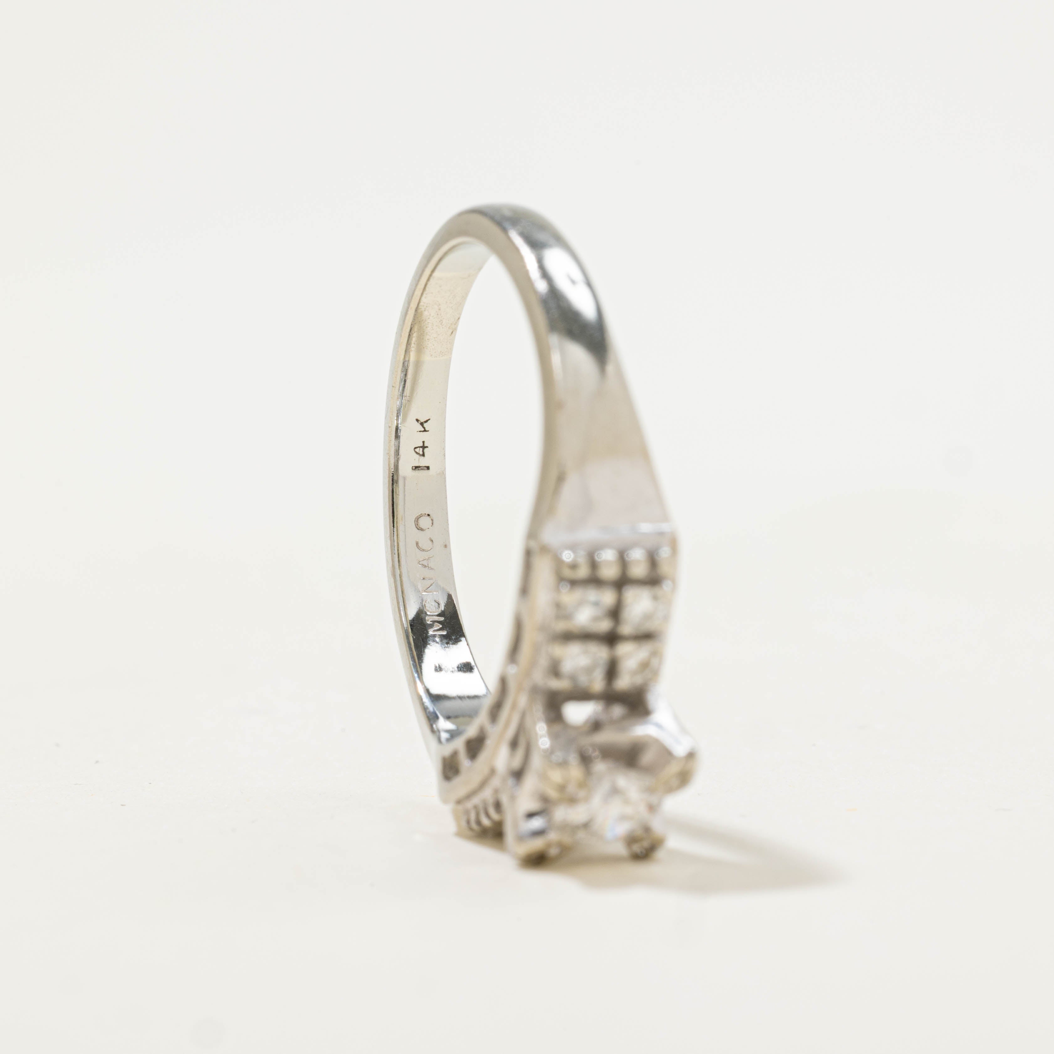 14k Illusion Set Diamond Grid Ring | 0.39ctw | SZ 7.25