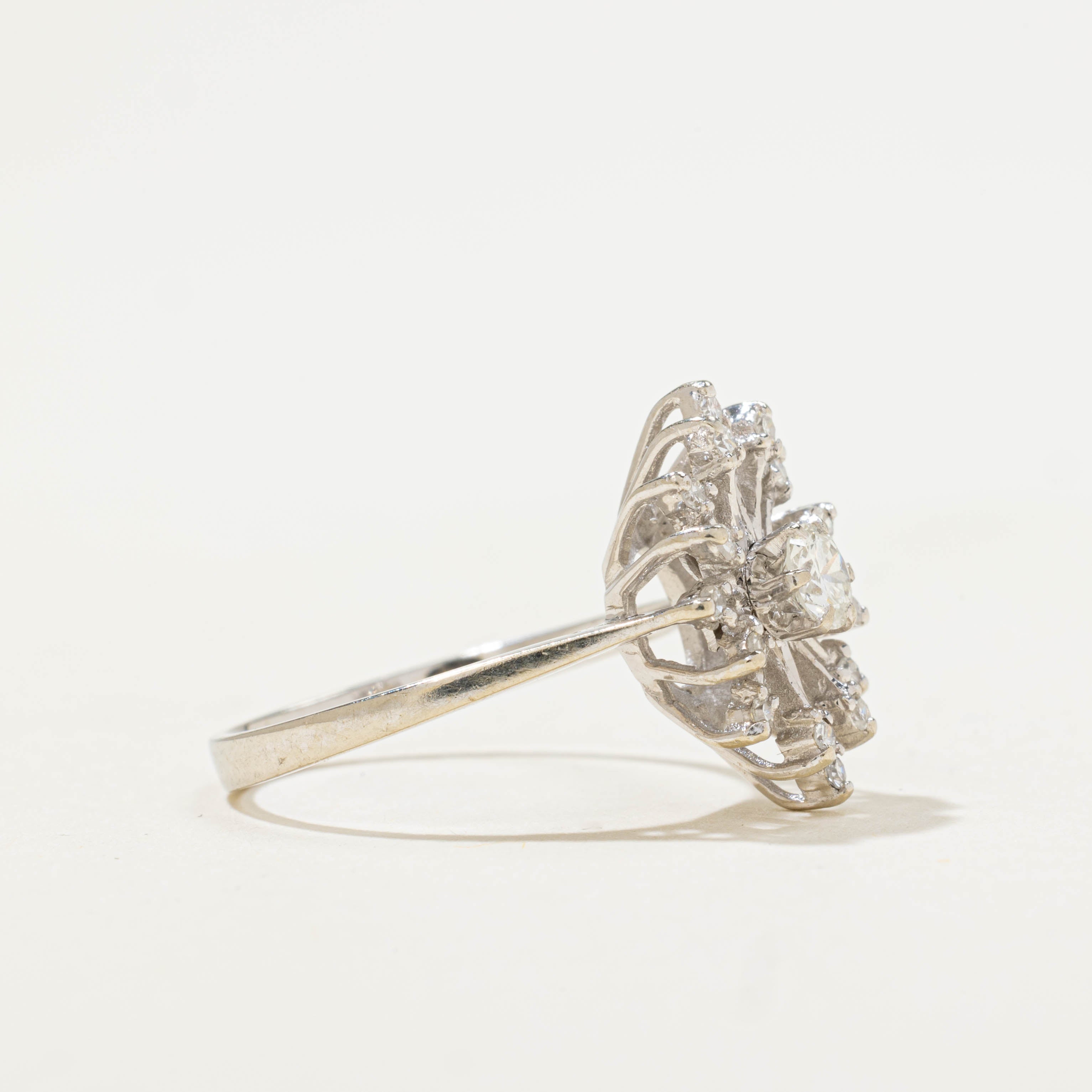 18k Scattered Diamond Starburst Ring | 0.34ctw | SZ 5