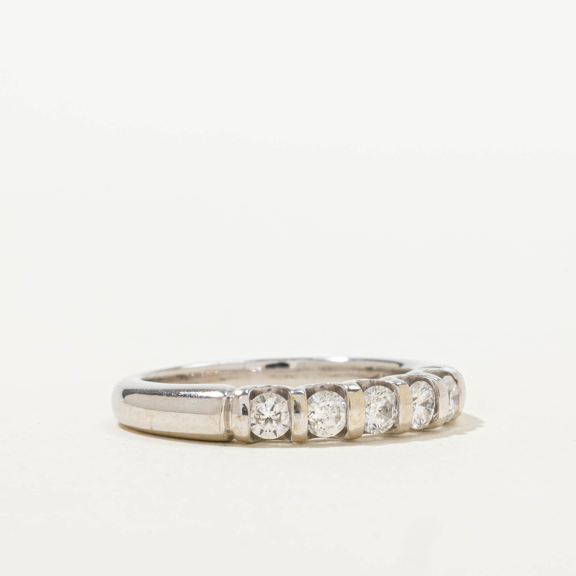 14k Tension Set Five Stone Diamond Ring | 0.44ctw | SZ 6.75