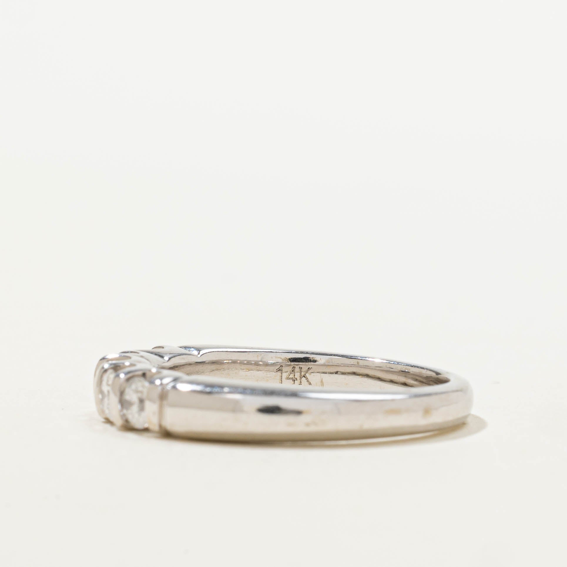 14k Tension Set Five Stone Diamond Ring | 0.44ctw | SZ 6.75