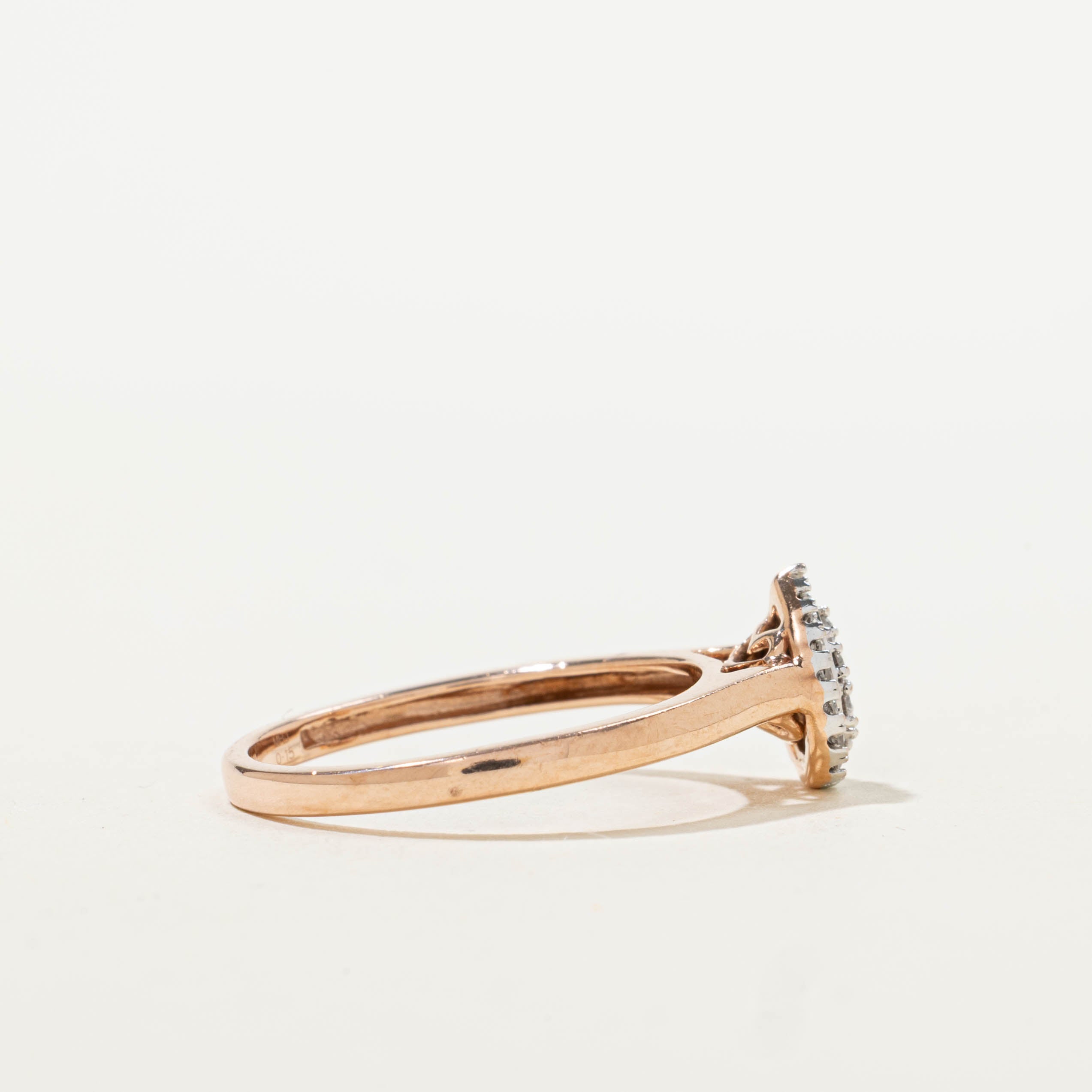 10k Diamond Pear Cluster Ring | 0.15ctw | SZ 7.25