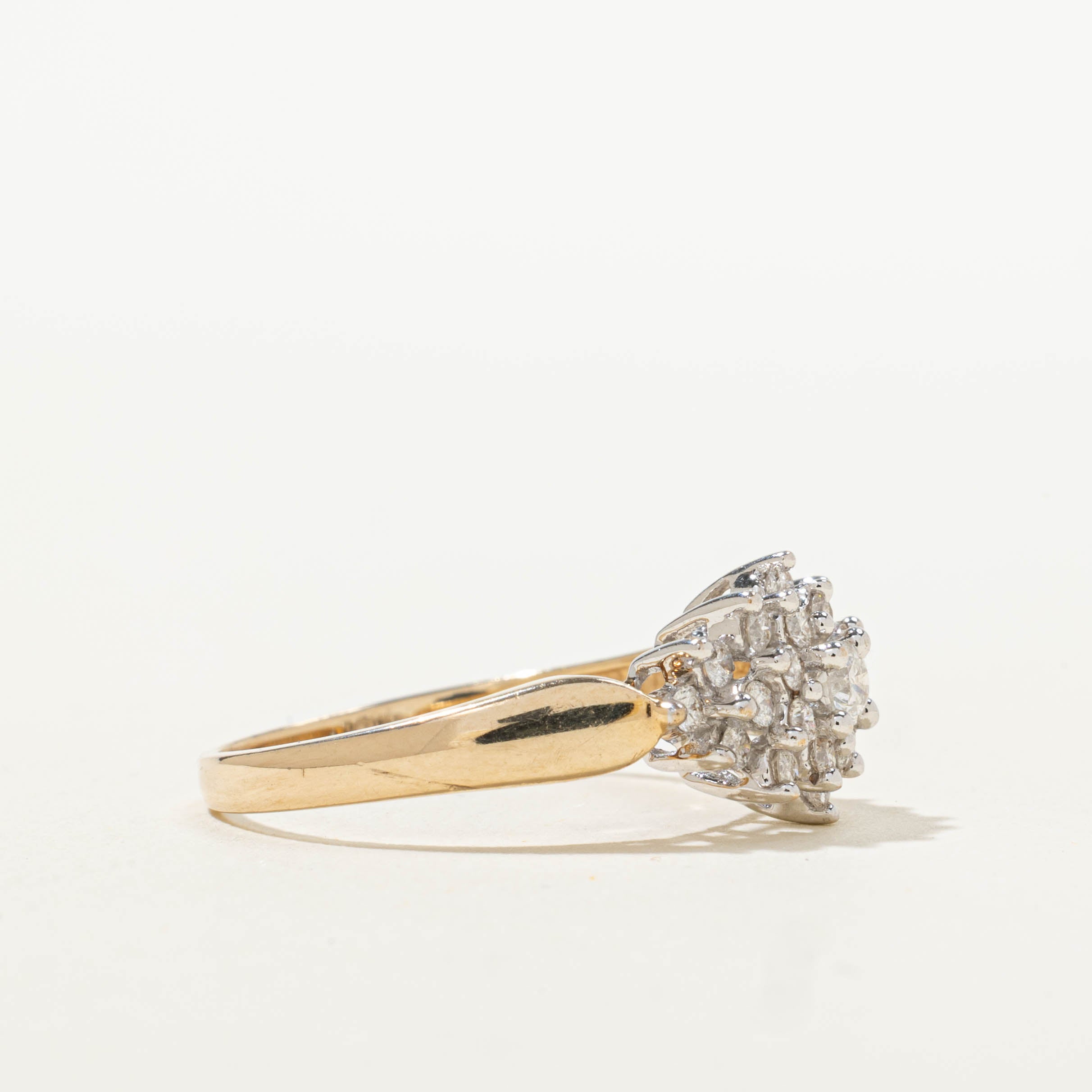 10k Diamond Cluster Marquise Petal Cluster Ring | 0.63ctw | SZ 7