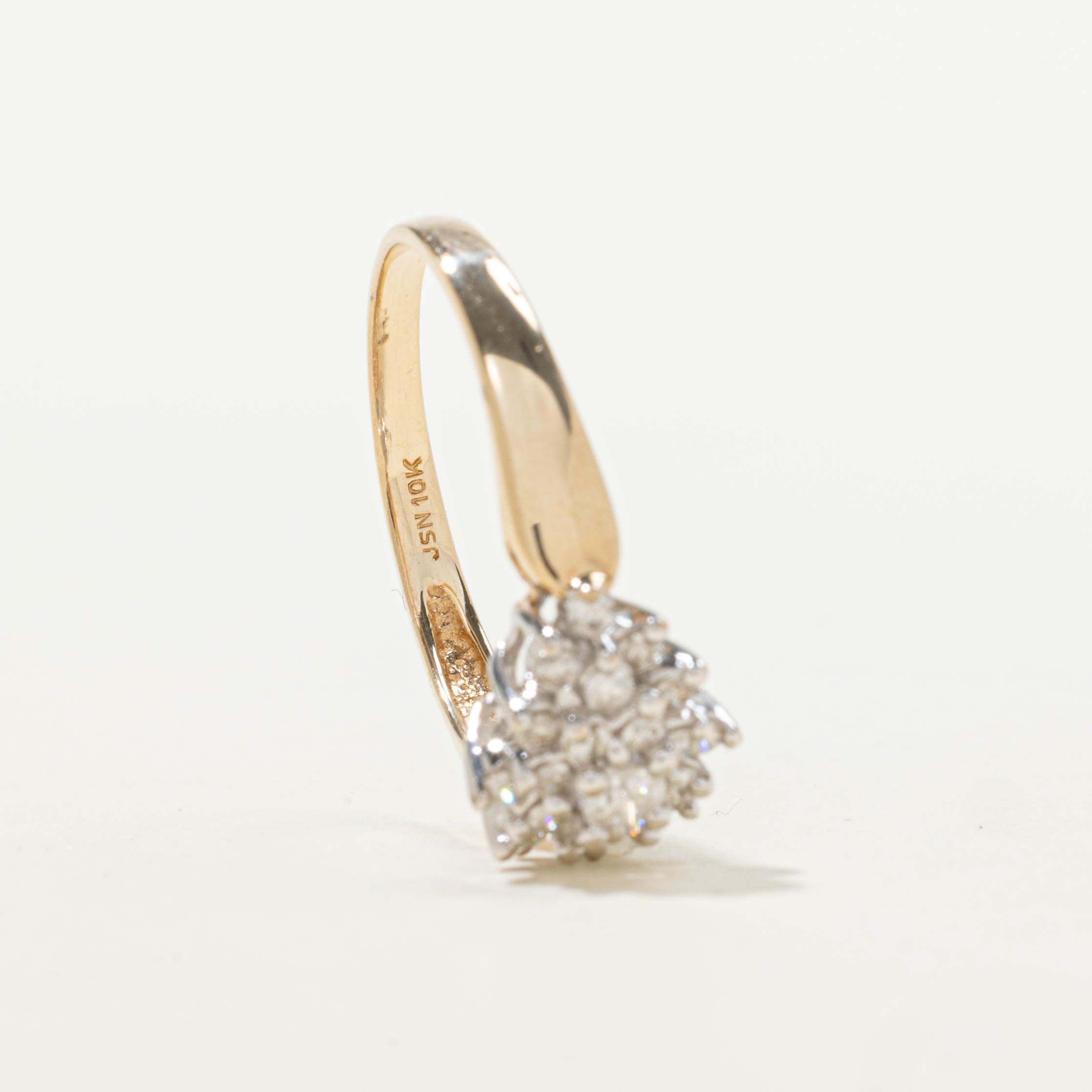 10k Diamond Cluster Marquise Petal Cluster Ring | 0.63ctw | SZ 7