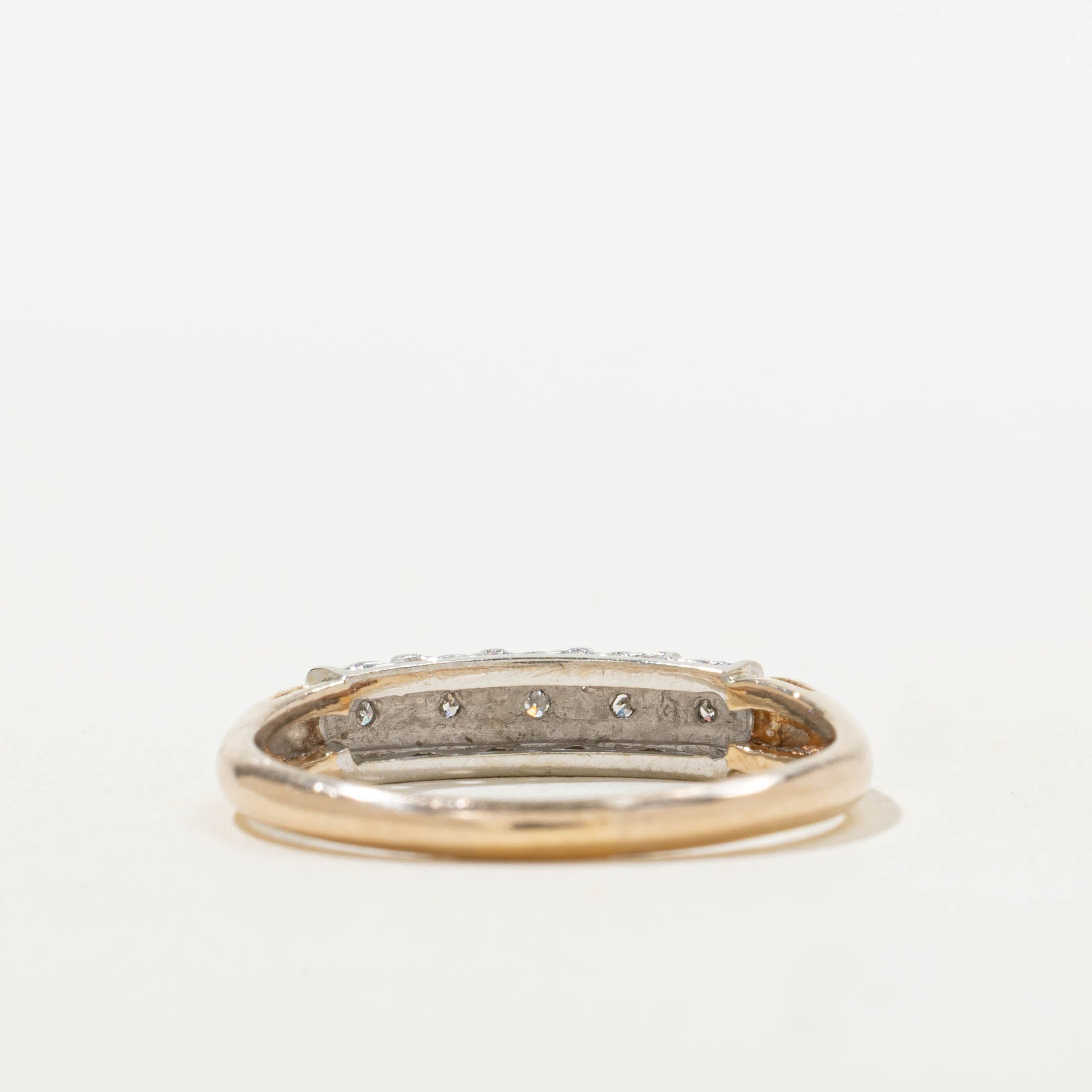 14k Five Stone Illusion Set Diamond Ring | 0.06ctw | SZ 8.25