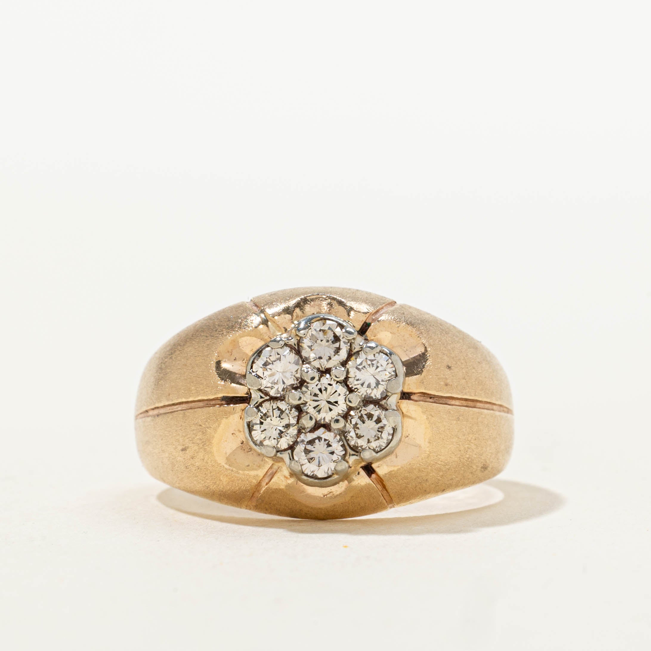 14k Diamond Daisy Cluster Dome Ring | 0.50ctw | SZ 6.25
