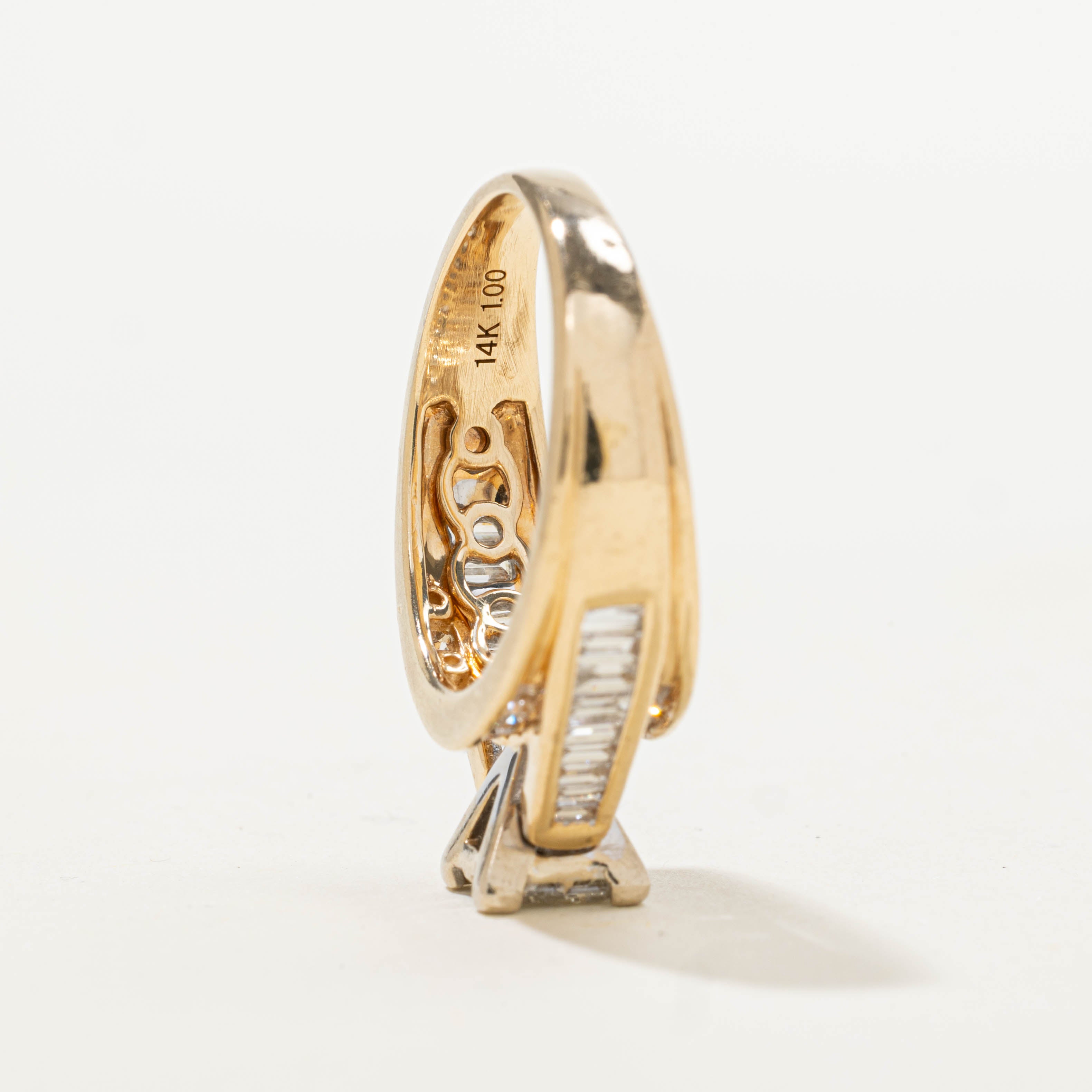 14k Flush Set Diamond Illusion Cluster Ring | 1.00ctw | SZ 6.25