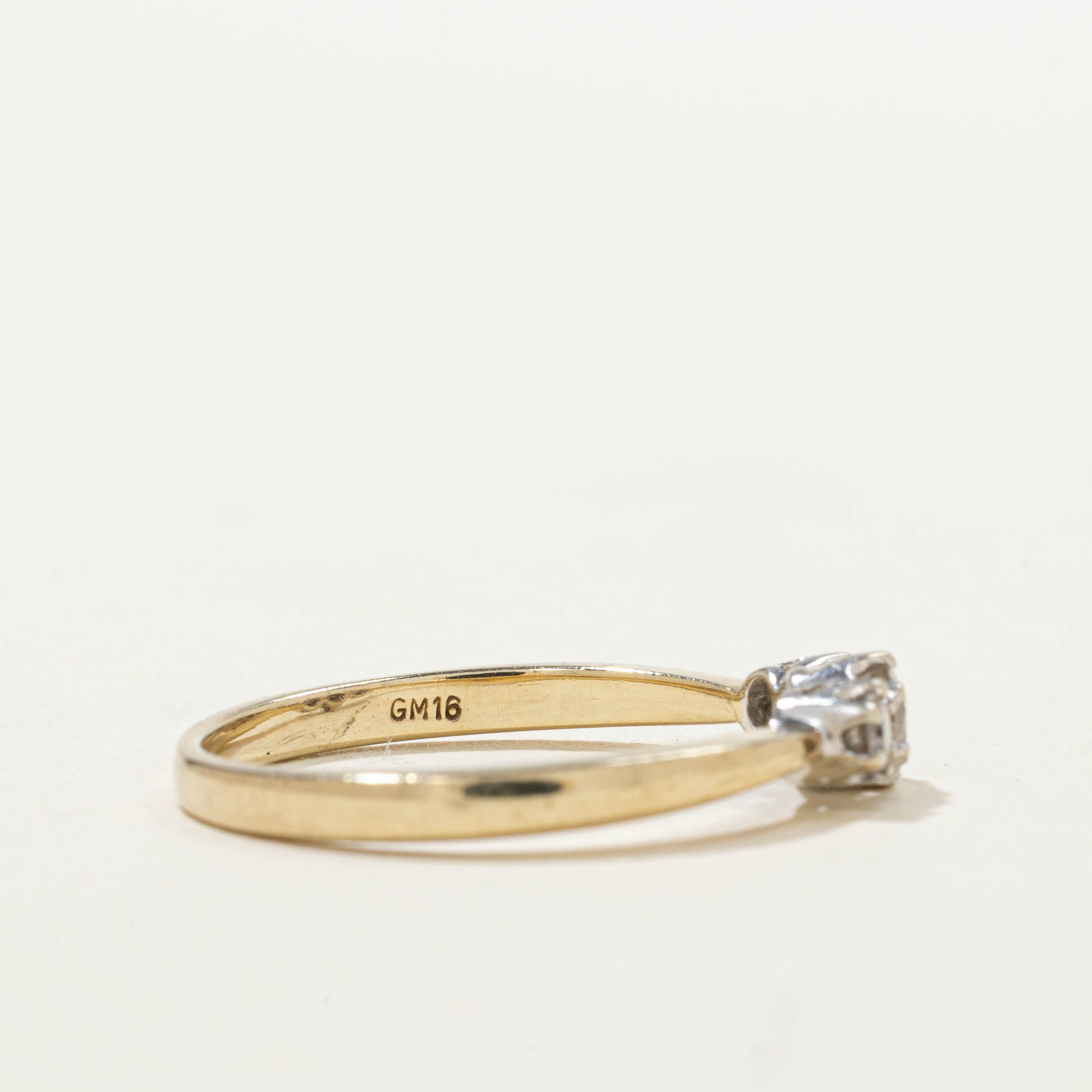 Three Stone Diamond Reverse Tapered Ring | 0.28ctw | SZ 5.75