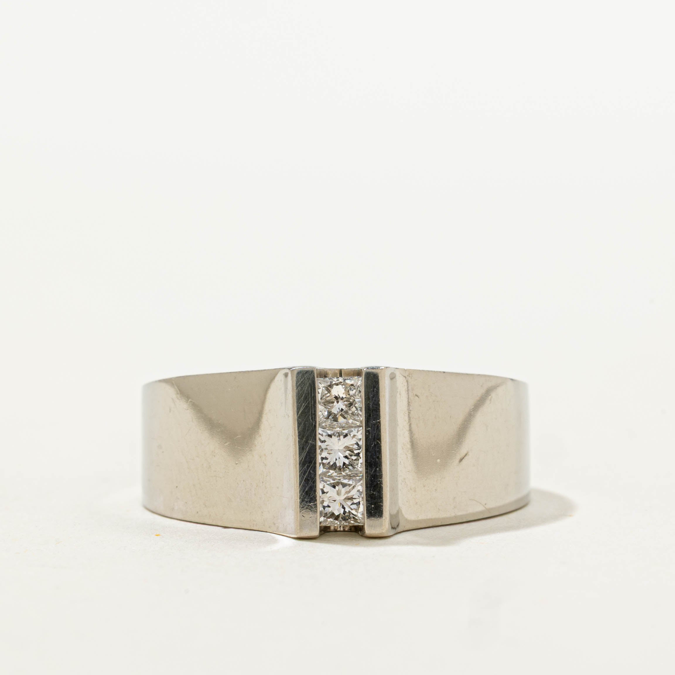 14k Princess Cut Diamond Column Ring | 0.30ctw | SZ 7.25