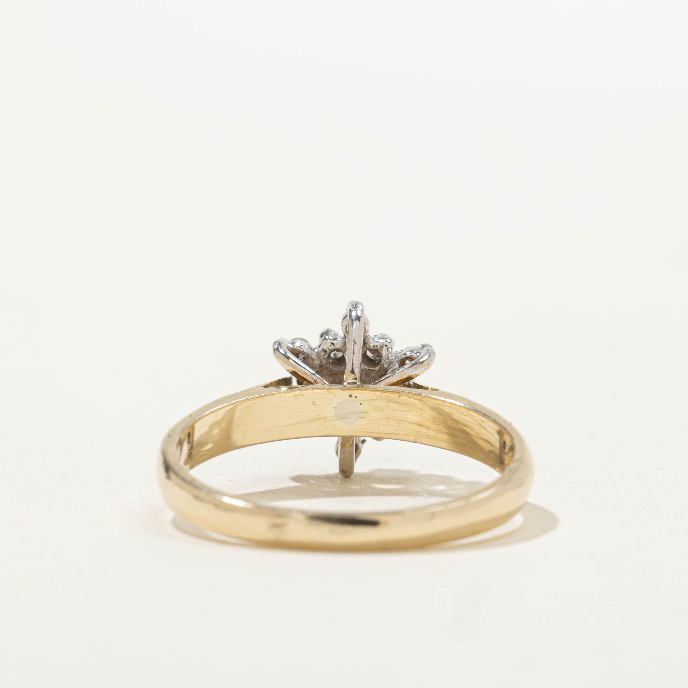 10k Diamond Petal Cluster Ring | 0.20ctw | SZ 6.75