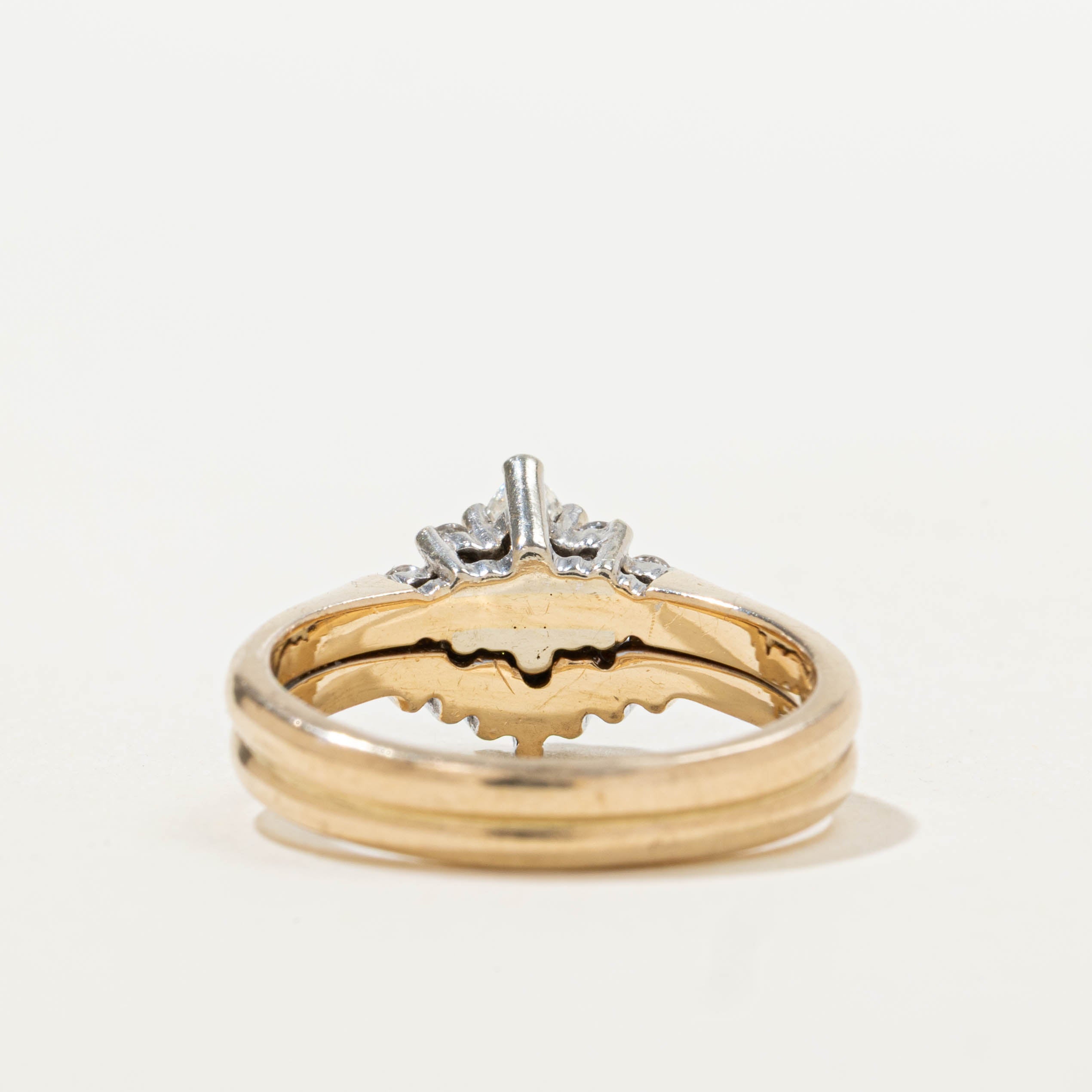 14k Diamond Cluster & Fused Contour Ring | 0.49ctw | SZ 4.75