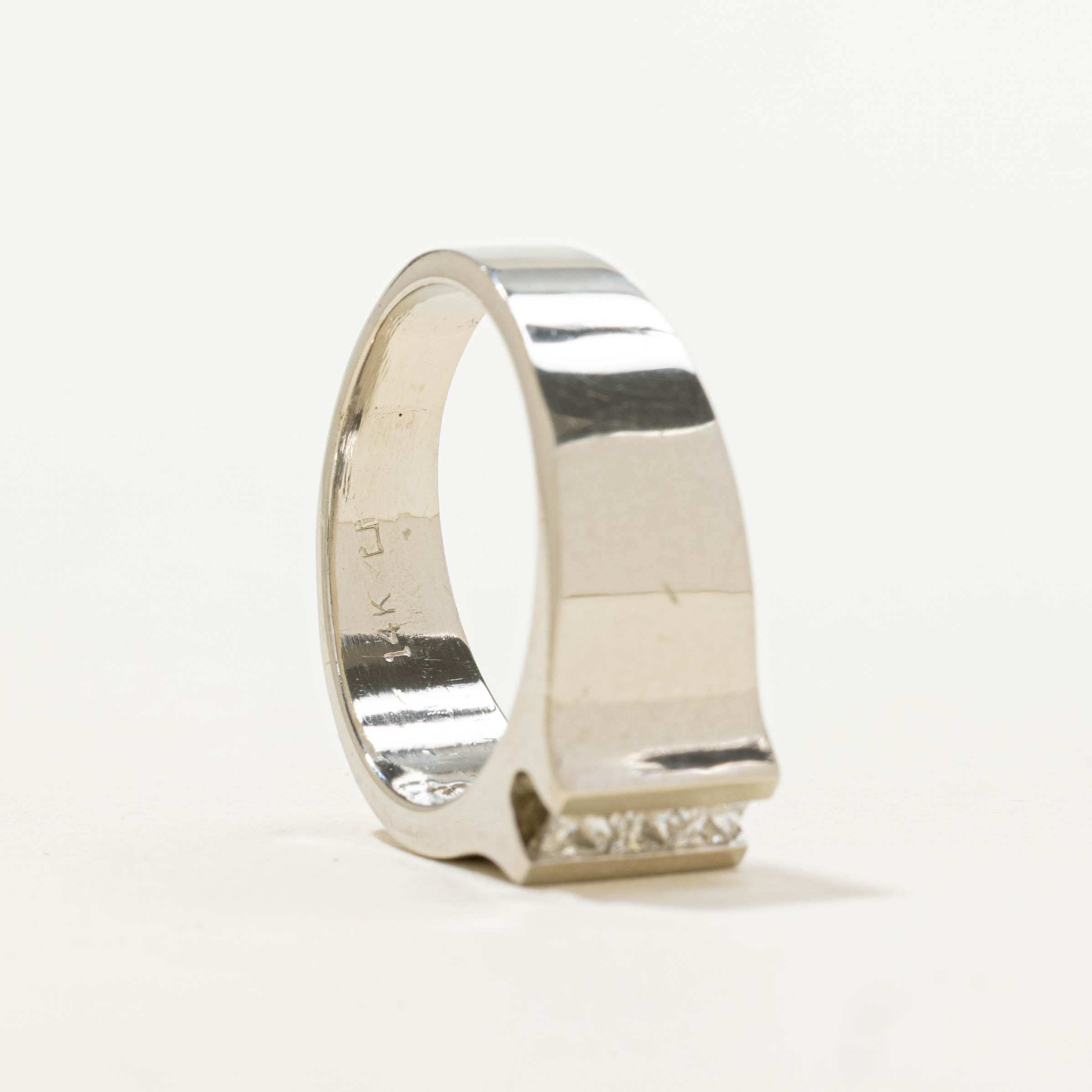 14k Princess Cut Diamond Column Ring | 0.30ctw | SZ 7.25