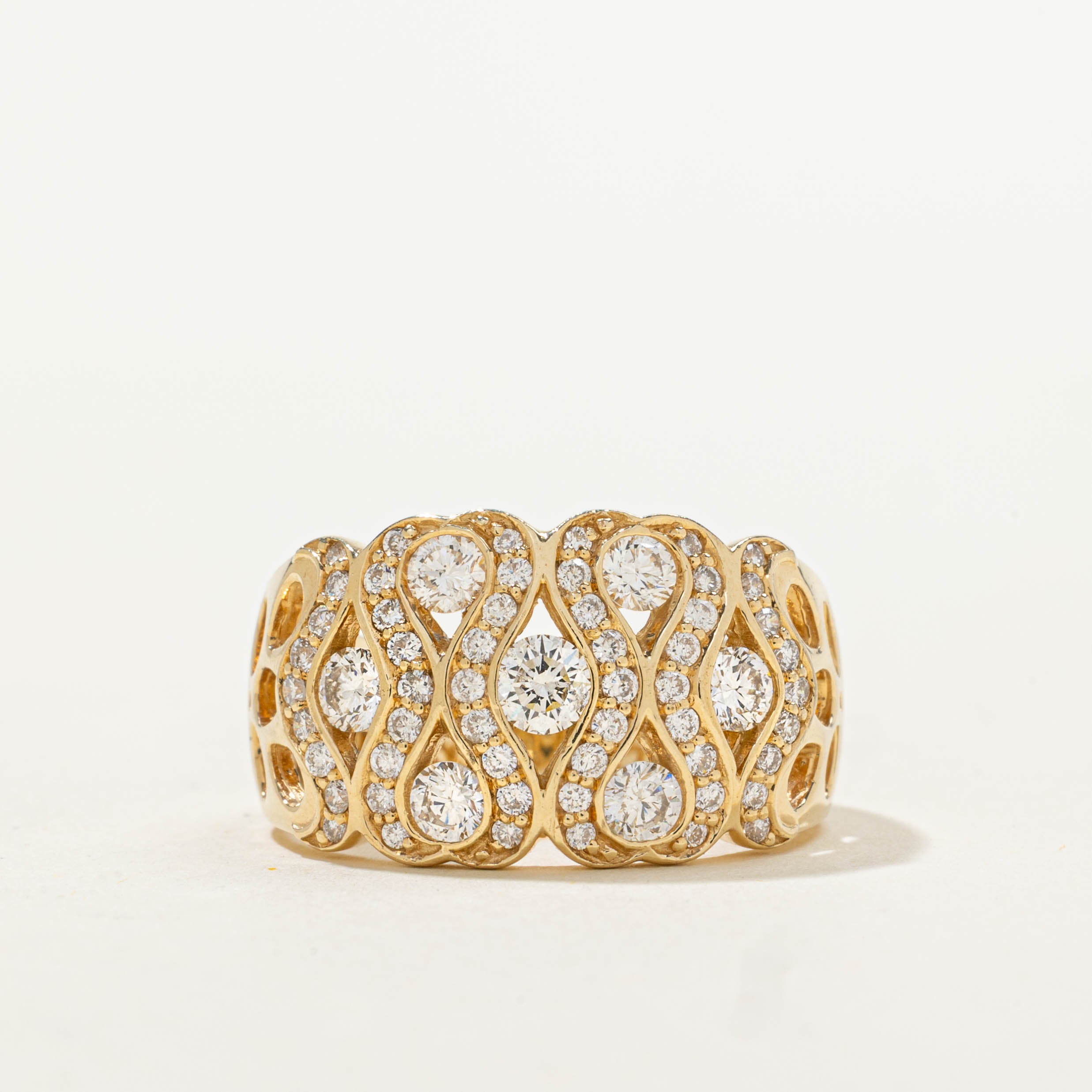 14k Diamond Infinity Openwork Ring | 0.48ctw | SZ 6.75