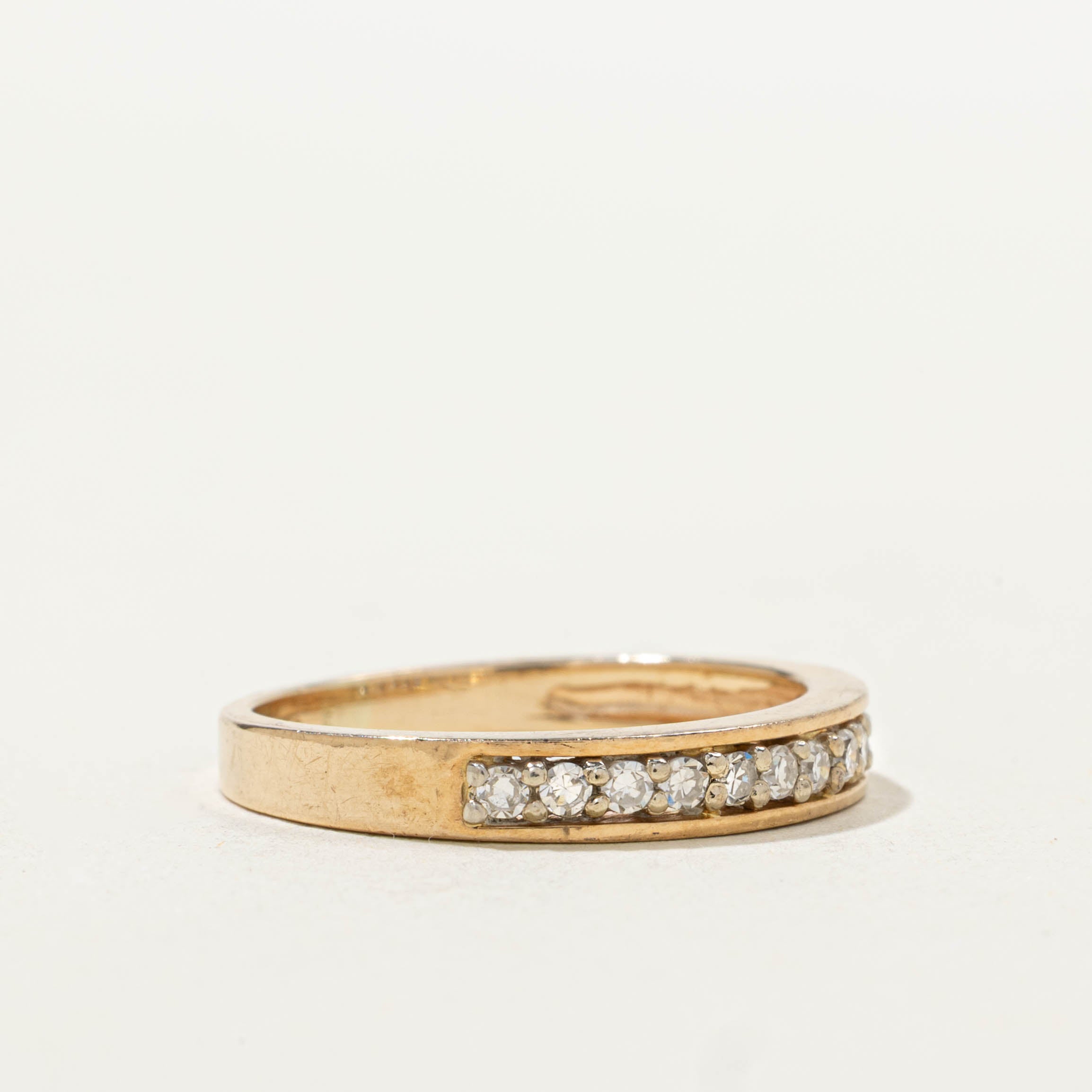 14k Semi Eternity Diamond Band | 0.18ctw | SZ 5.25