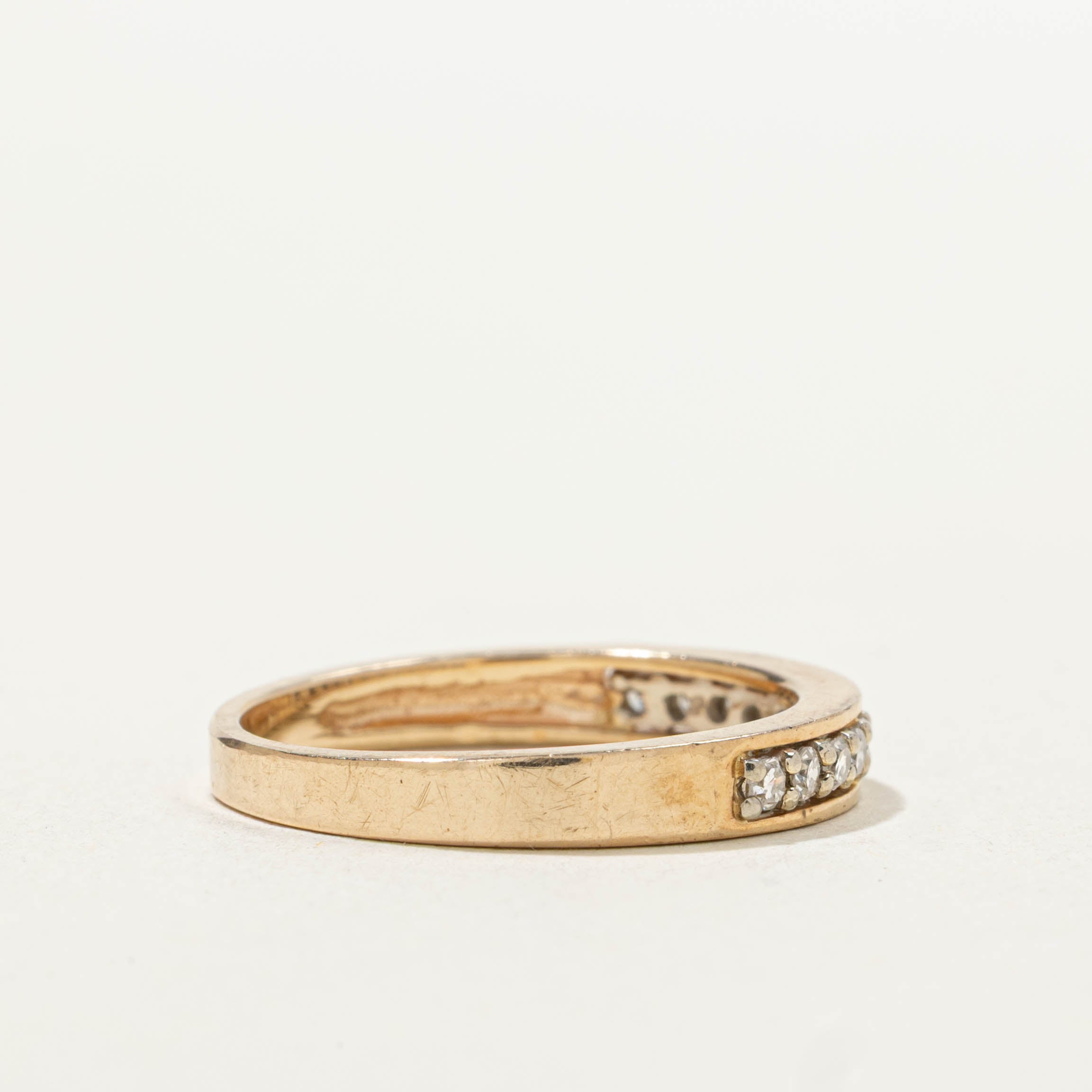 14k Semi Eternity Diamond Band | 0.18ctw | SZ 5.25