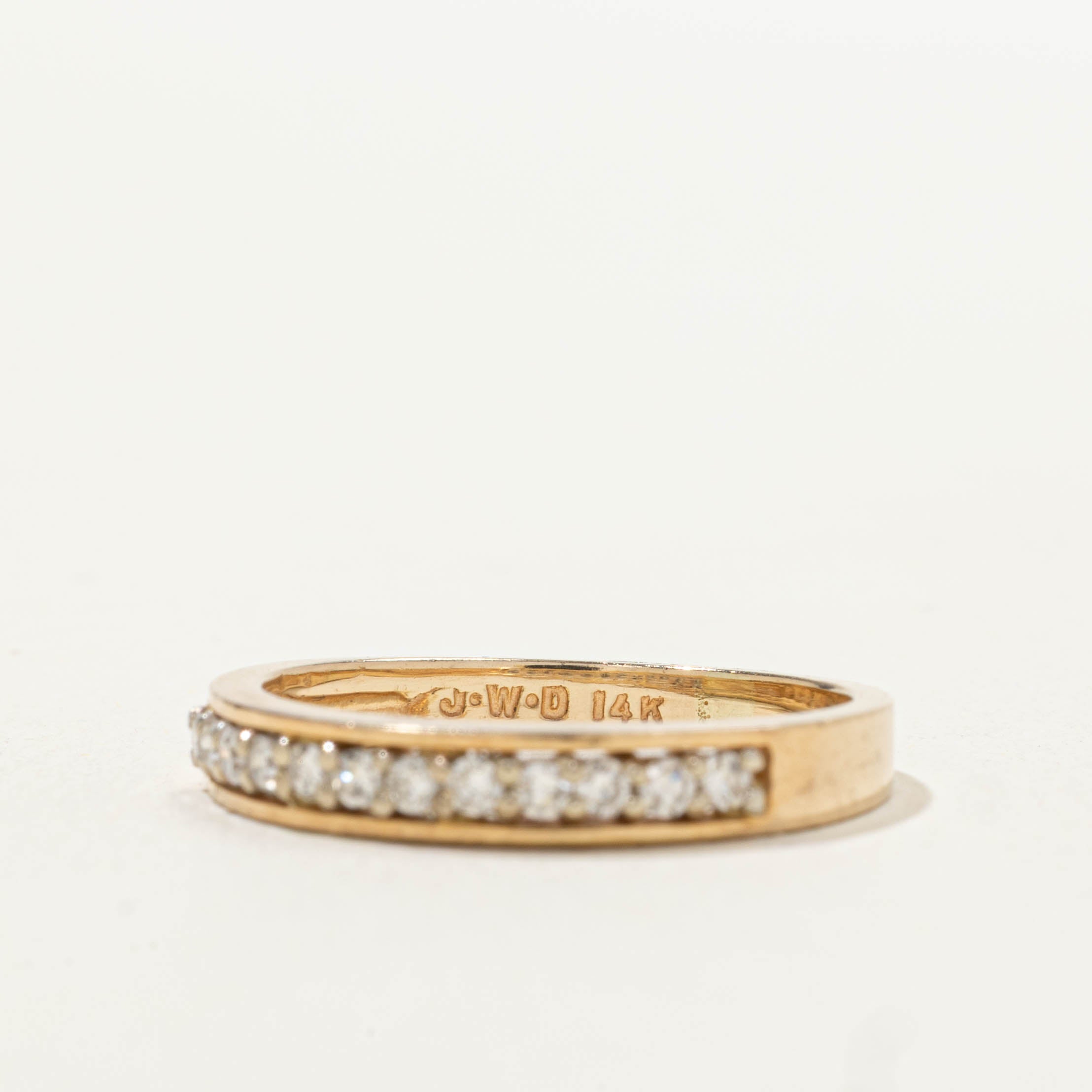 14k Semi Eternity Diamond Band | 0.18ctw | SZ 5.25