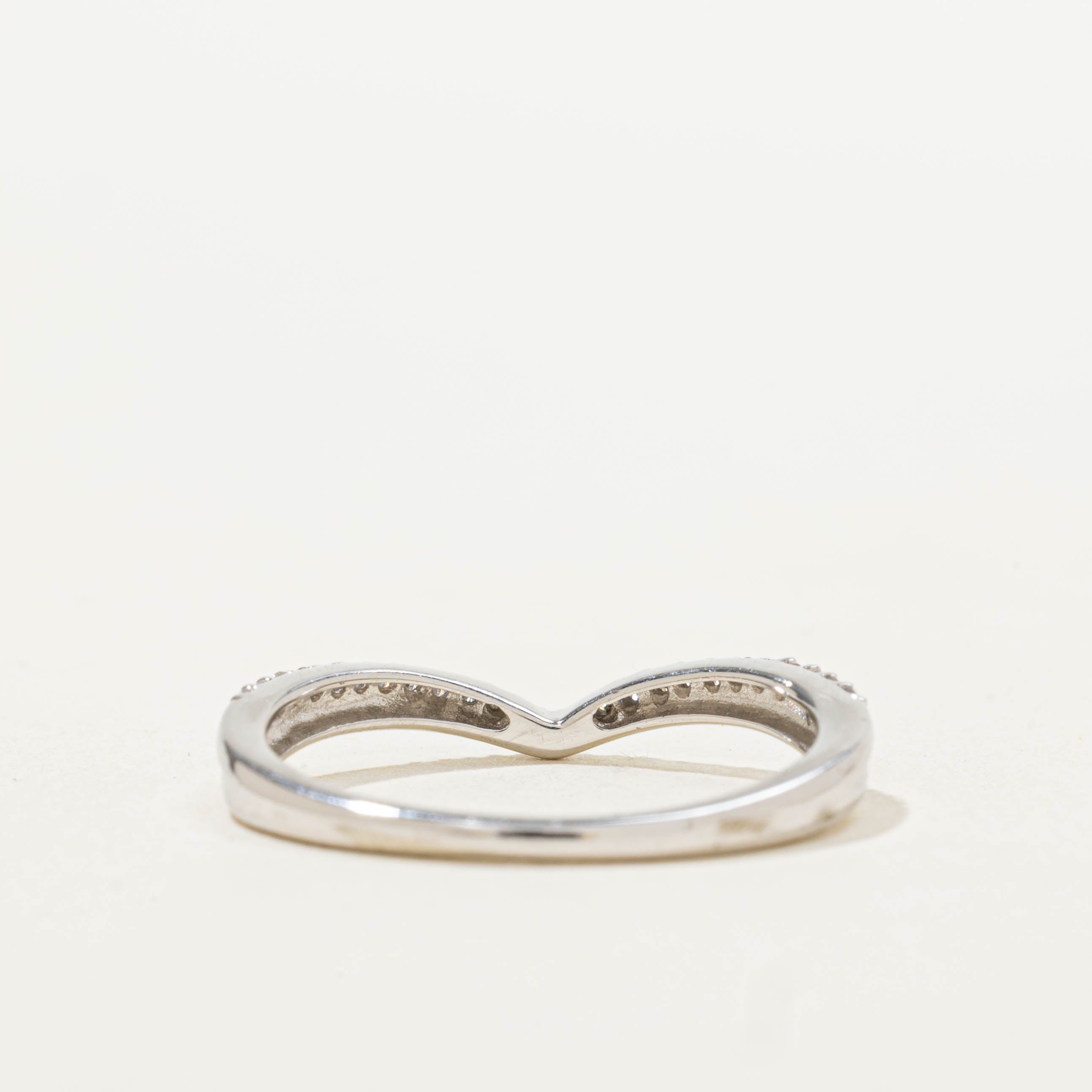 10k Semi Eternity Diamond Chevron Ring | 0.10ctw | SZ 7