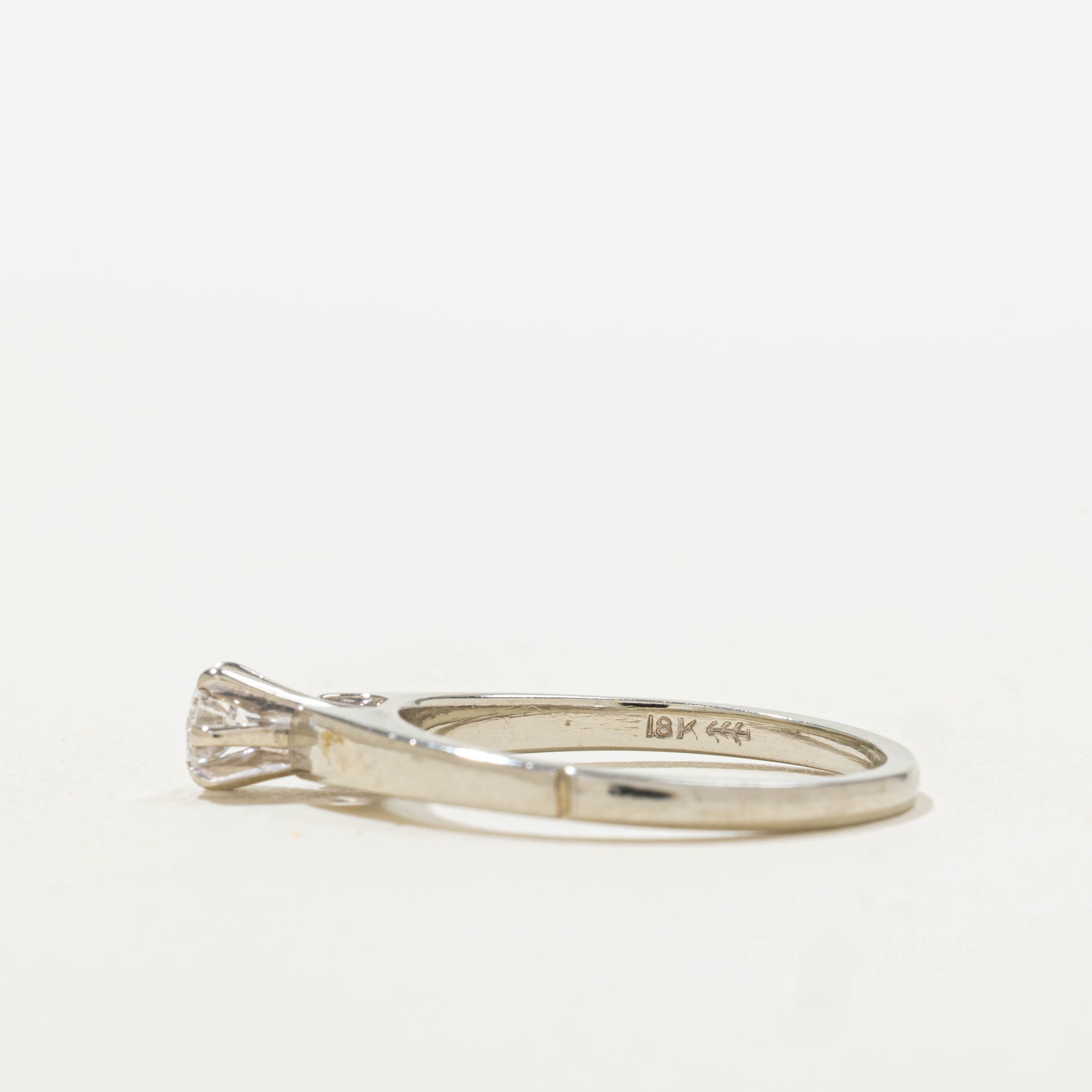 18k Six Prong Solitaire Diamond Ring | 0.16ctw | SZ 6