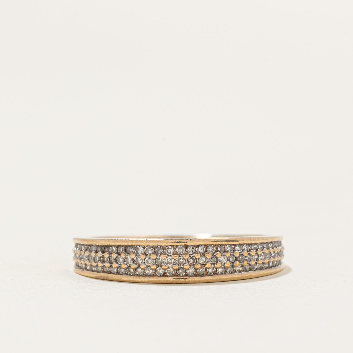 Pavé Set Semi Eternity Diamond Band | 0.18ctw | SZ 7.25 |