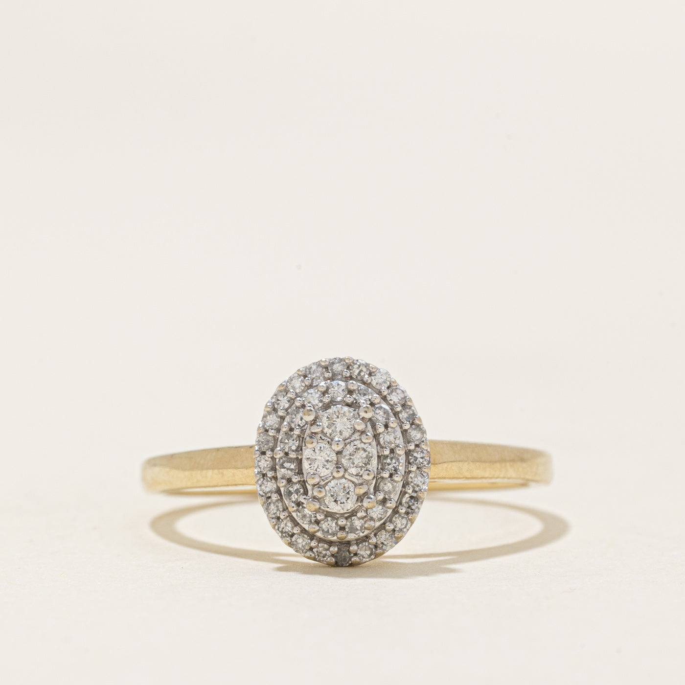 Diamond Cluster Double Halo Ring | 0.14ctw | SZ 8.5 |