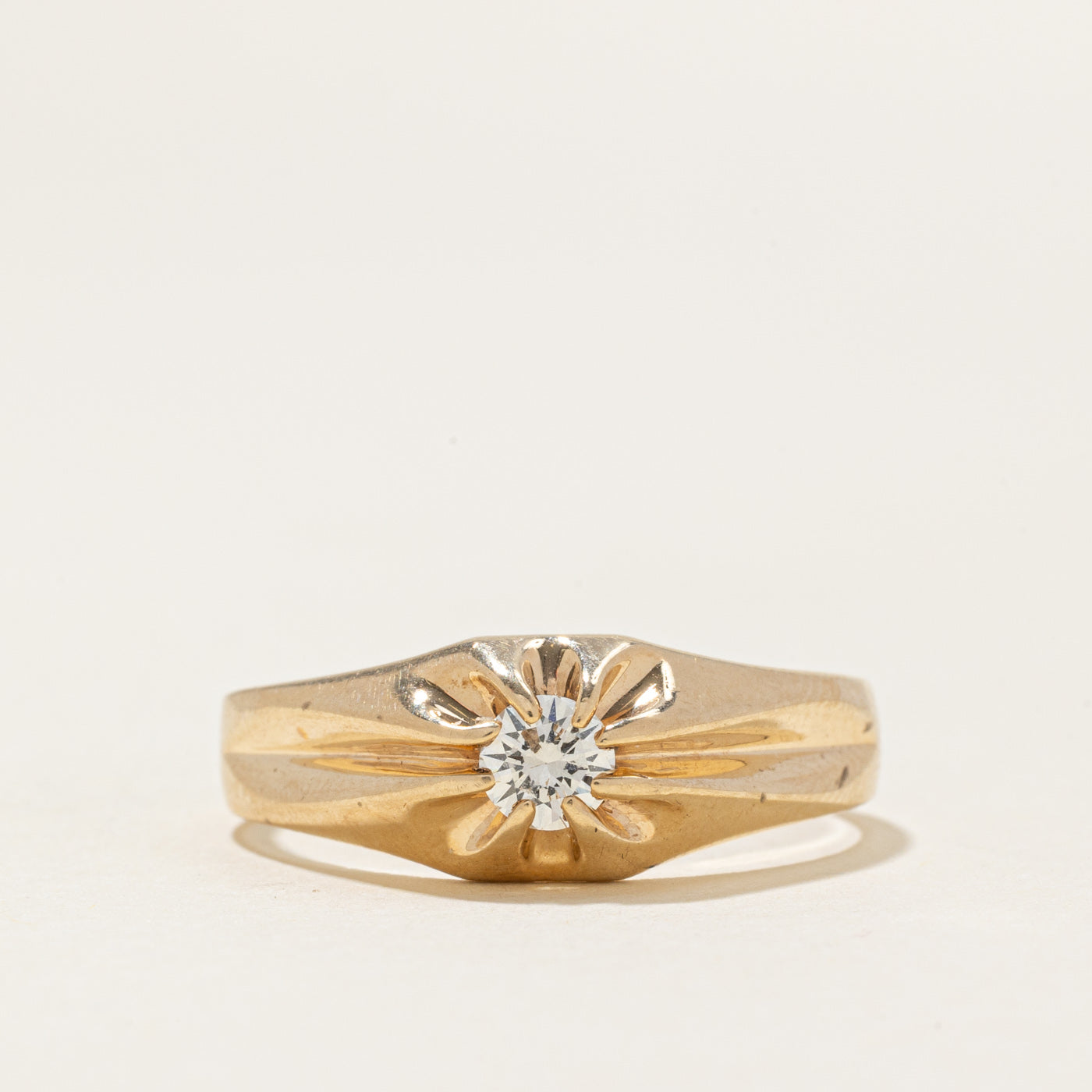 Belcher Set Diamond Ring | 0.27ct | SZ 9.5 |