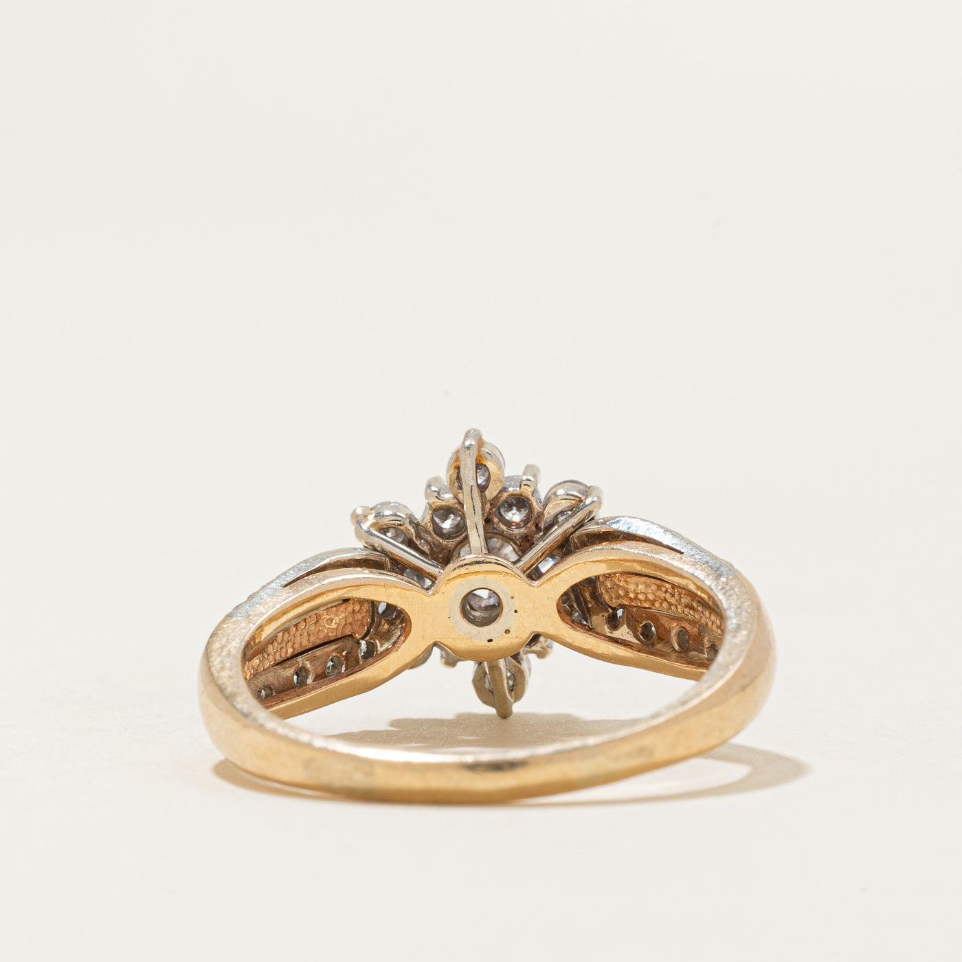 Diamond Petal Cluster Floral Ring | 0.6ctw | SZ 7.25 |
