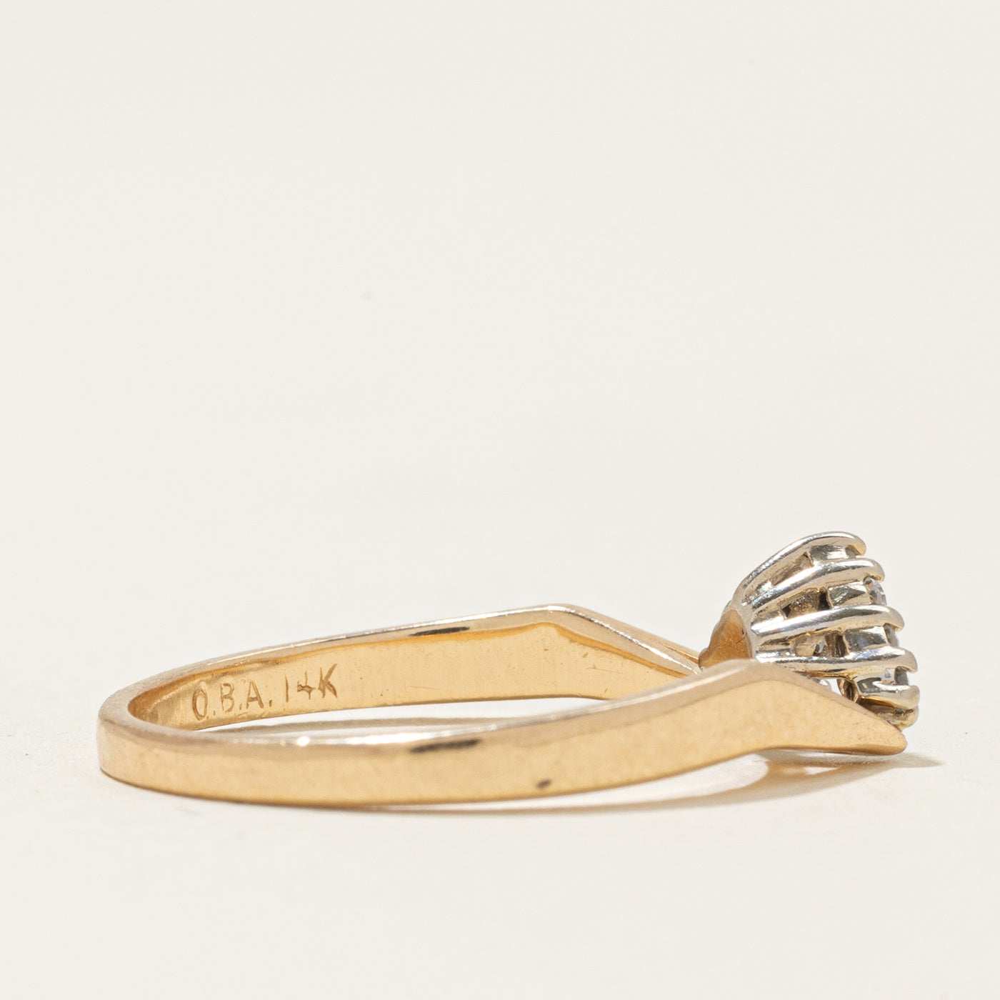 Pave Set Diamond Contour Ring | 0.04ctw | SZ 7.25 |