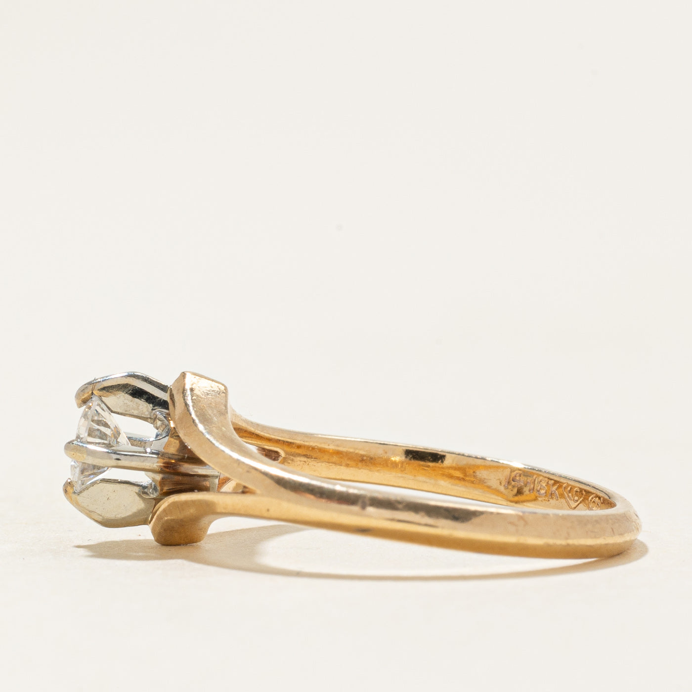 Solitaire Diamond Geometric Tapered Ring | 0.24ct | SZ 6.0 |