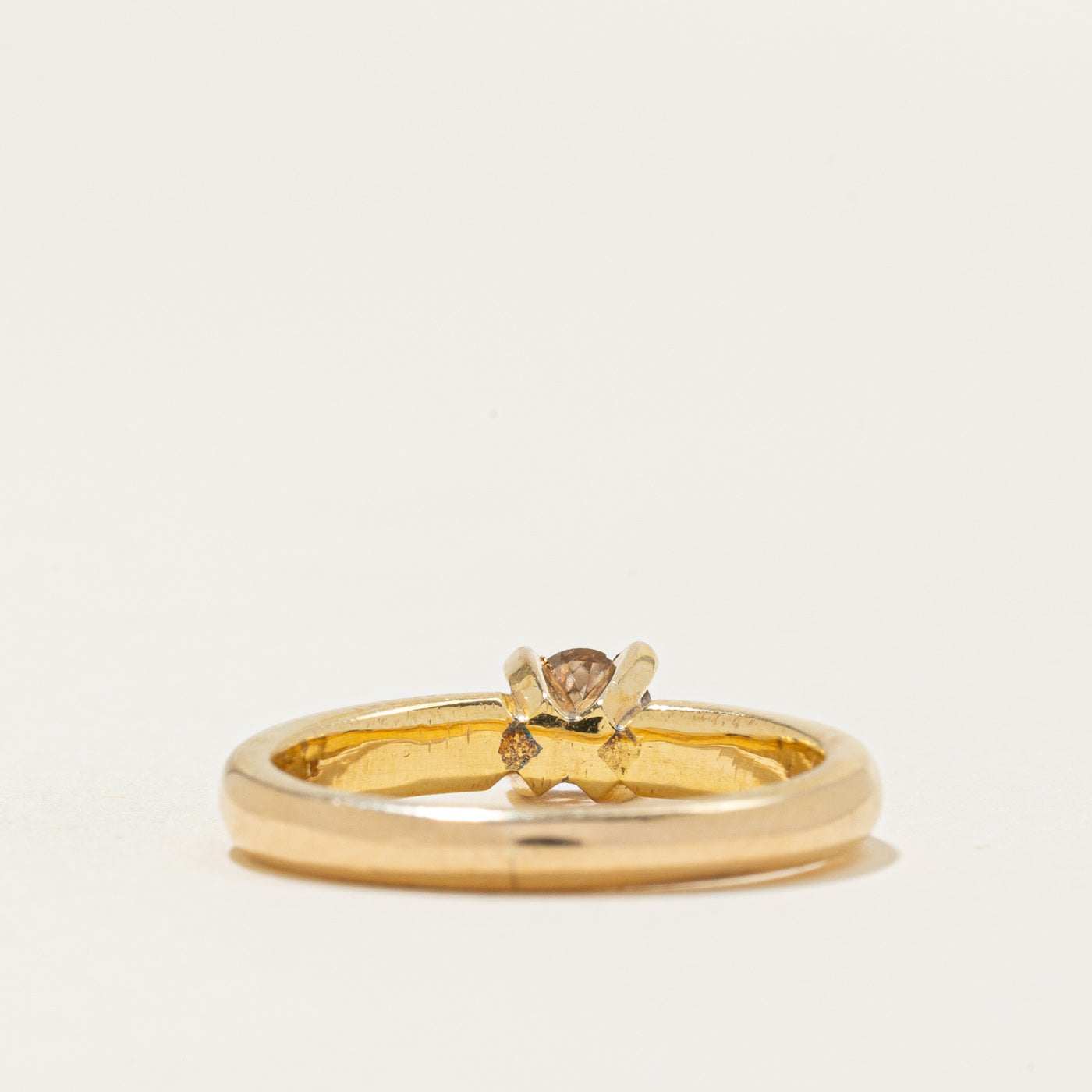 High Set Solitaire Champagne Diamond Ring | 0.29ct | SZ 5.75 |