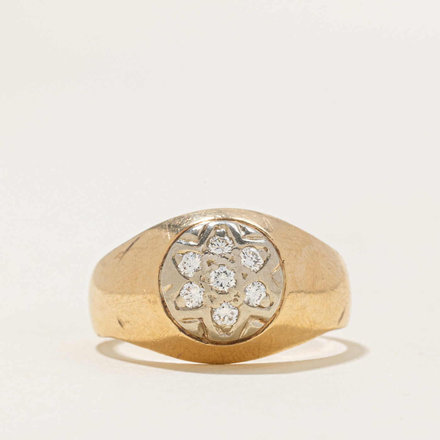 Diamond Round Cluster Dome Ring | 0.18ctw | SZ 8.25 |