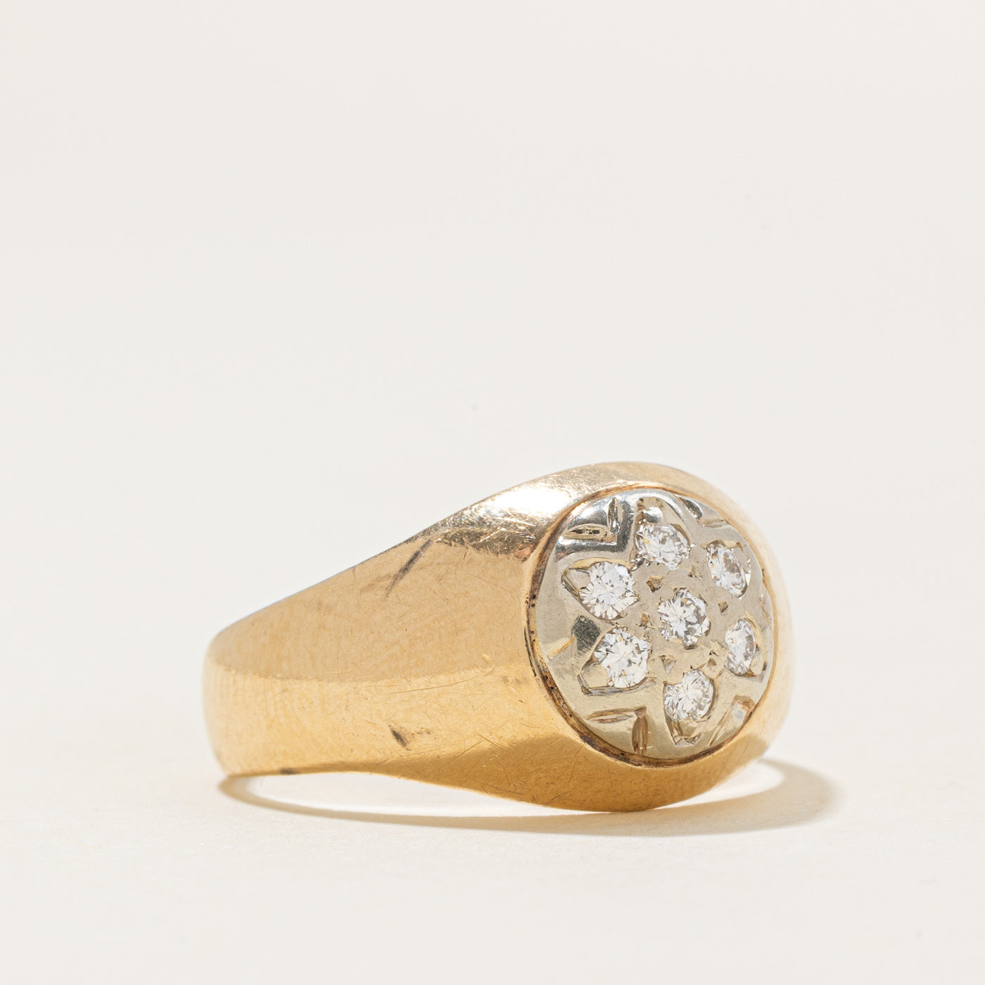 Diamond Round Cluster Dome Ring | 0.18ctw | SZ 8.25 |