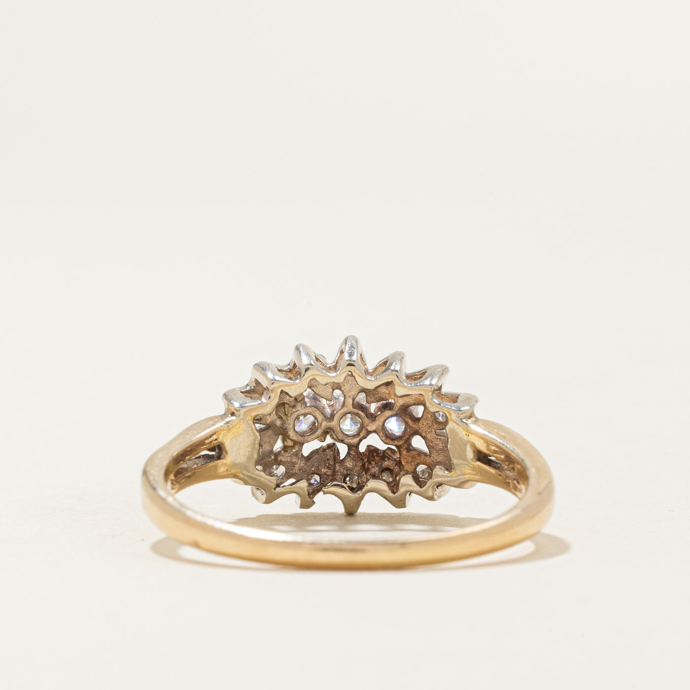 Diamond Cluster Openwork Ring | 0.34ctw | SZ 11.0 |