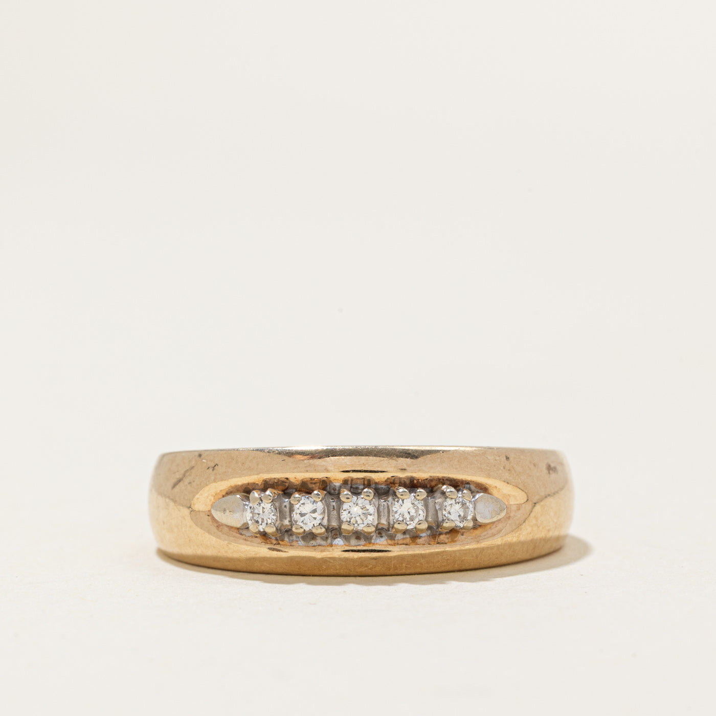 Bague cinq diamants | 0,08 ct au total | Taille 10,0 |