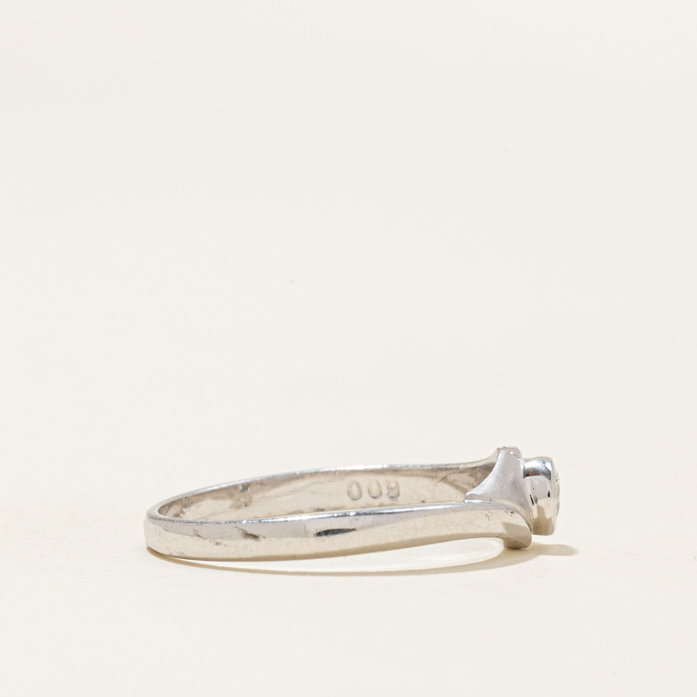 18k Bezel Set Diamond Bypass Ring | 0.12ct | SZ 6.25 |
