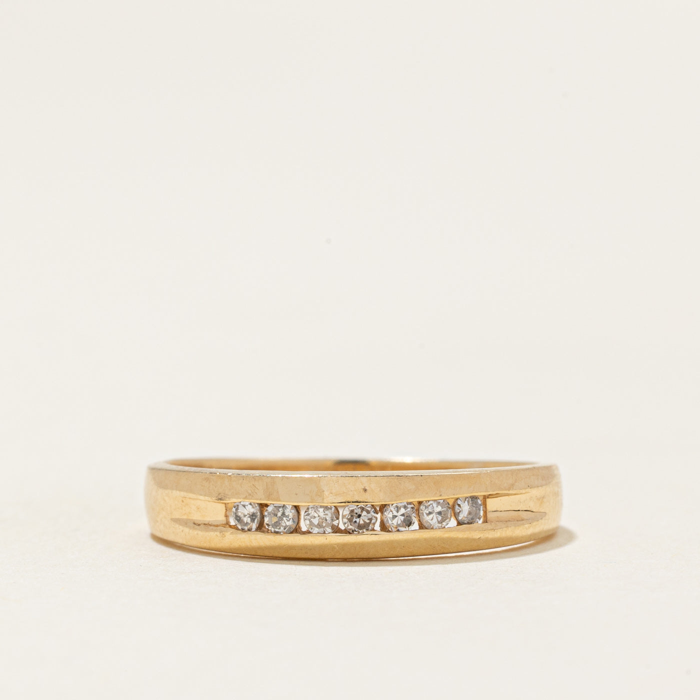 Channel Set Diamond Band | 0.07ctw | SZ 6.25 |