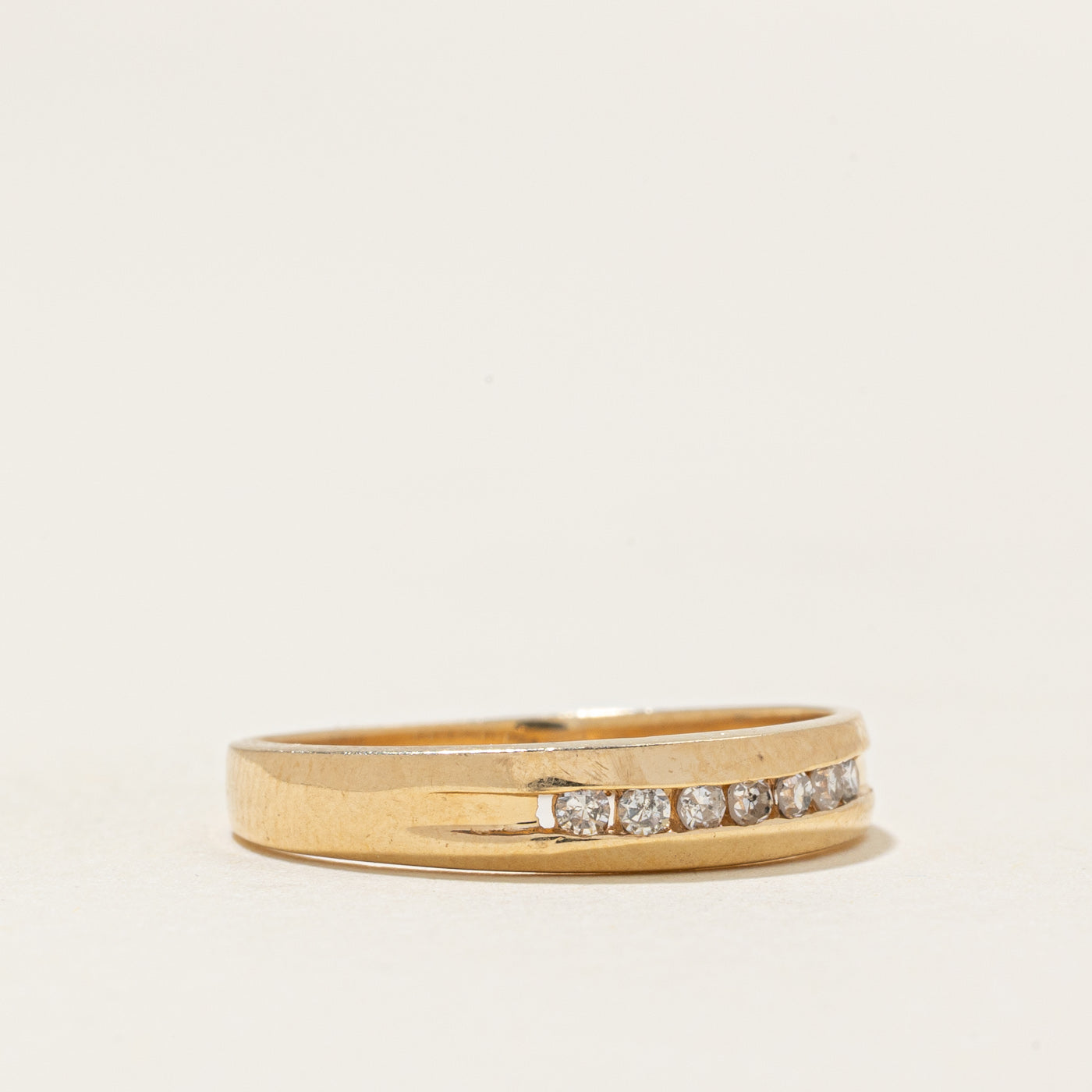 Channel Set Diamond Band | 0.07ctw | SZ 6.25 |