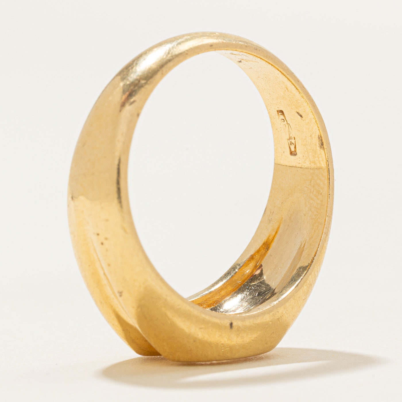 Solitaire Diamond Chunky Grooved Band | 0.35ctw | SZ 9.5 |